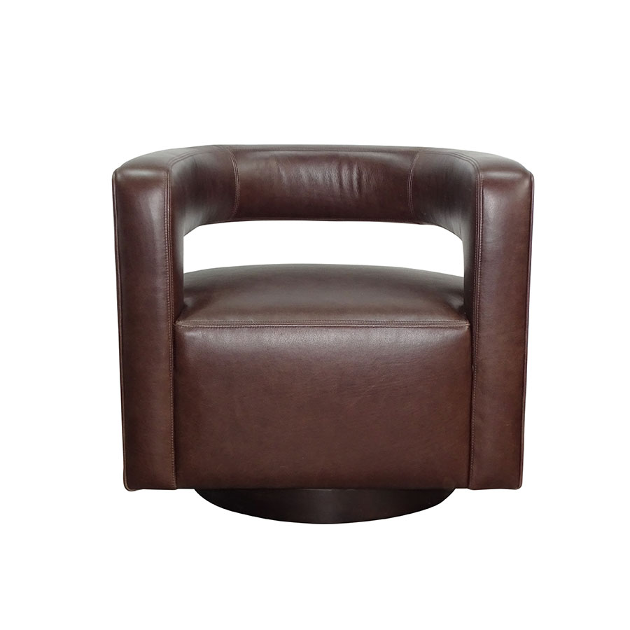 Spectra Home Santa Barbara Brighton Chocolate Swivel Chair
