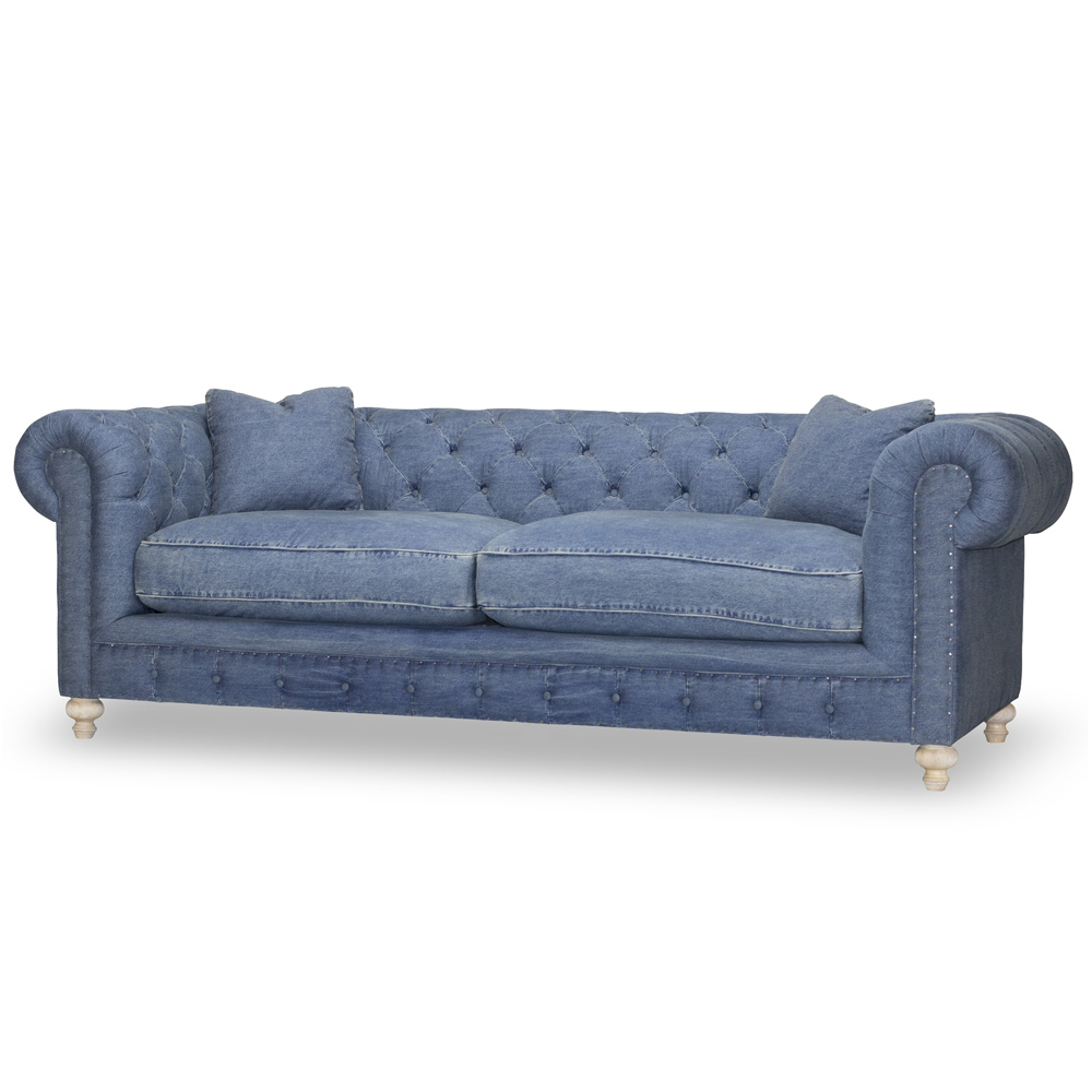 Spectra Home Greenwich Desi Blue Denim Sofa