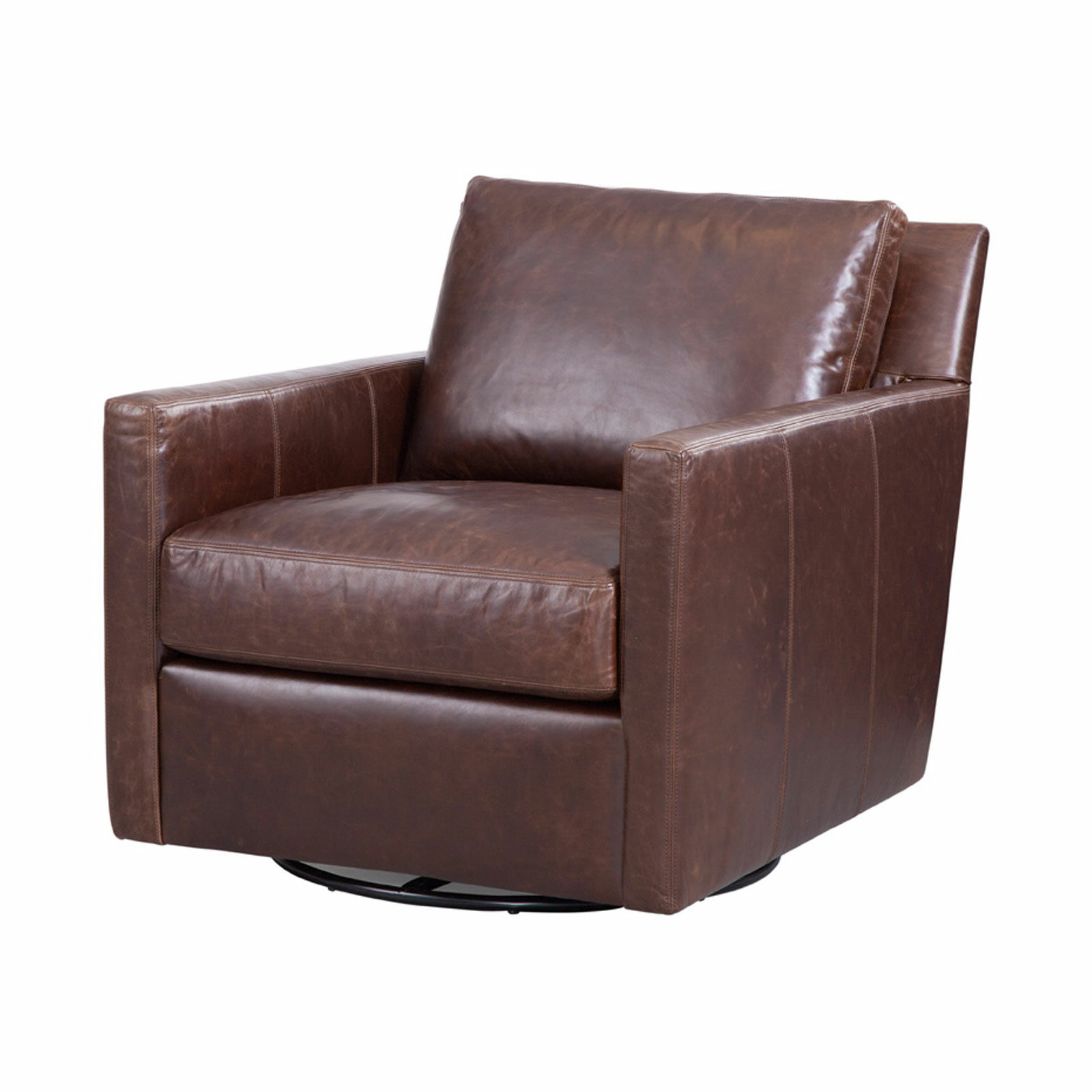 Spectra Home Riverside Brompton Brown Swivel Chair