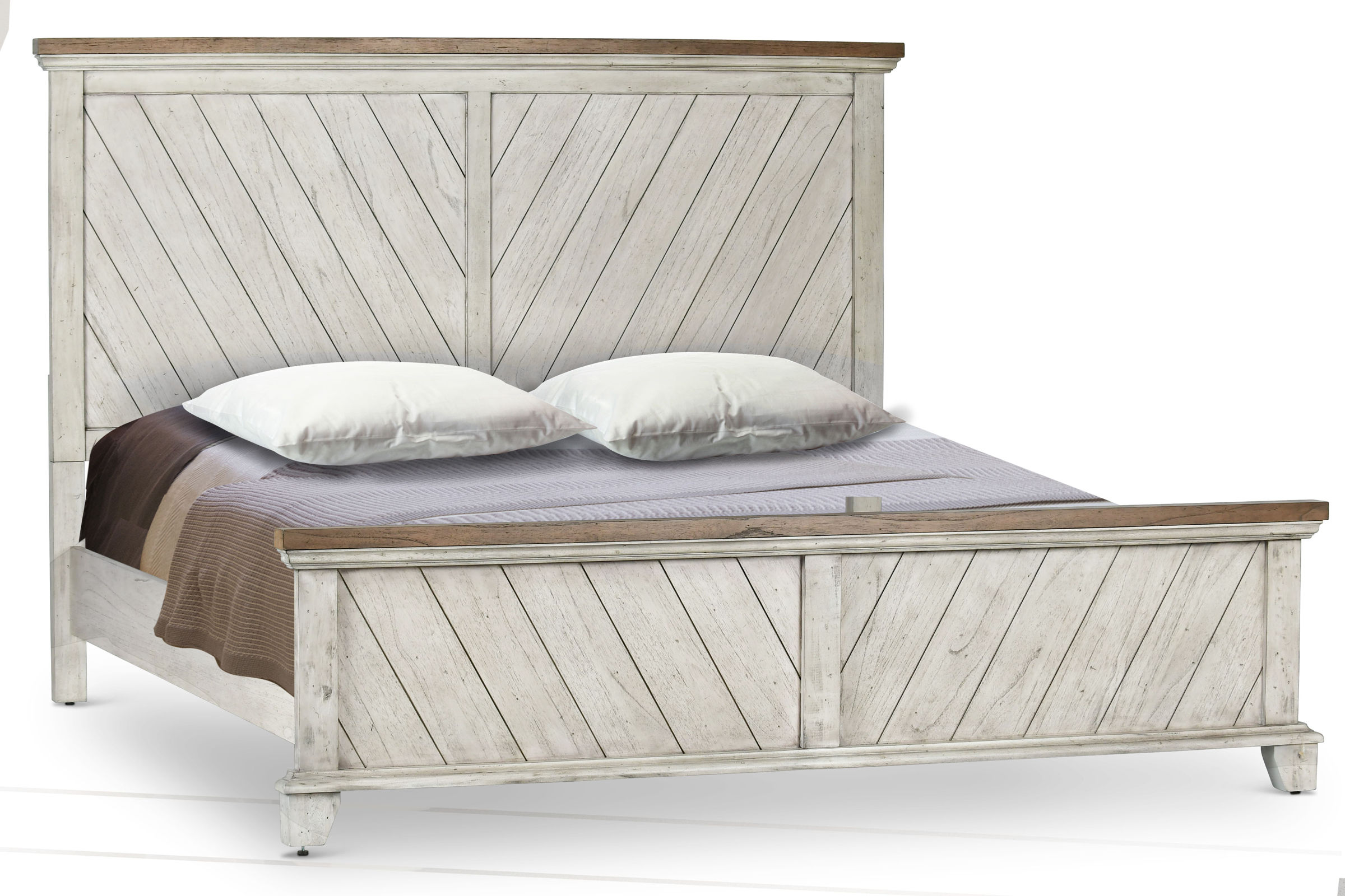 Steve Silver Bear Creek White Honey Smoke Queen Bed