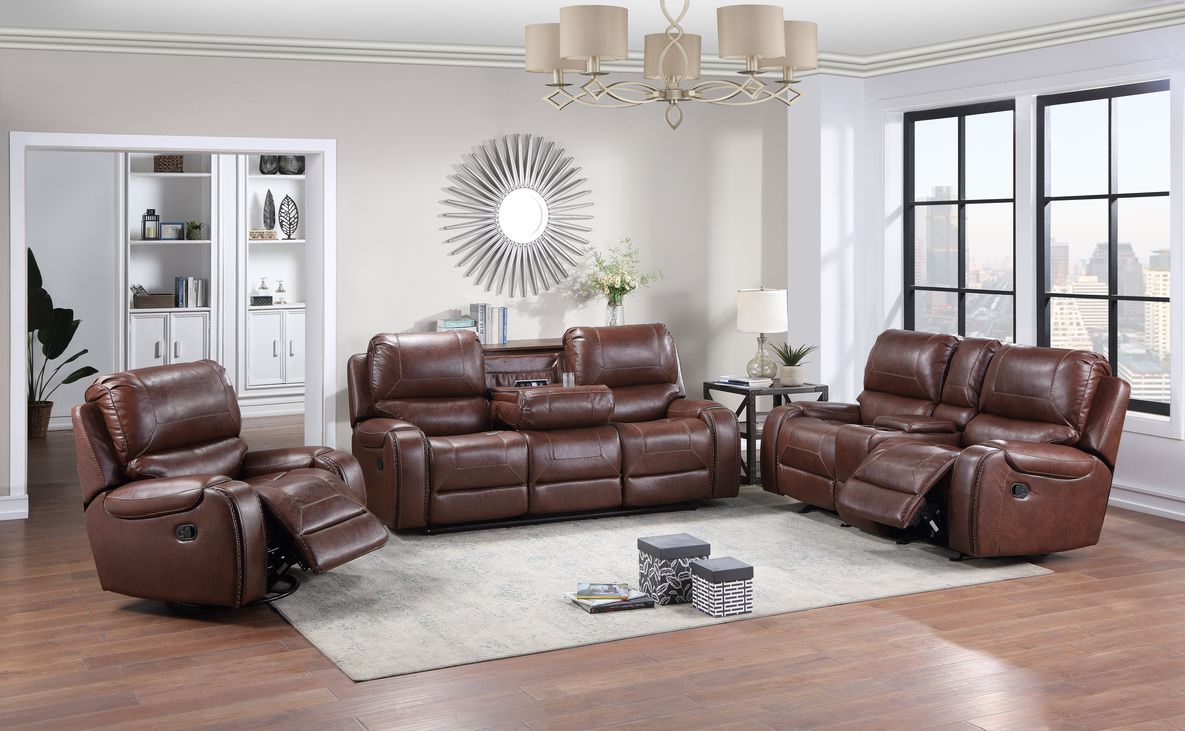 Steve Silver Keily Brown Manual 3pc Living Room Set
