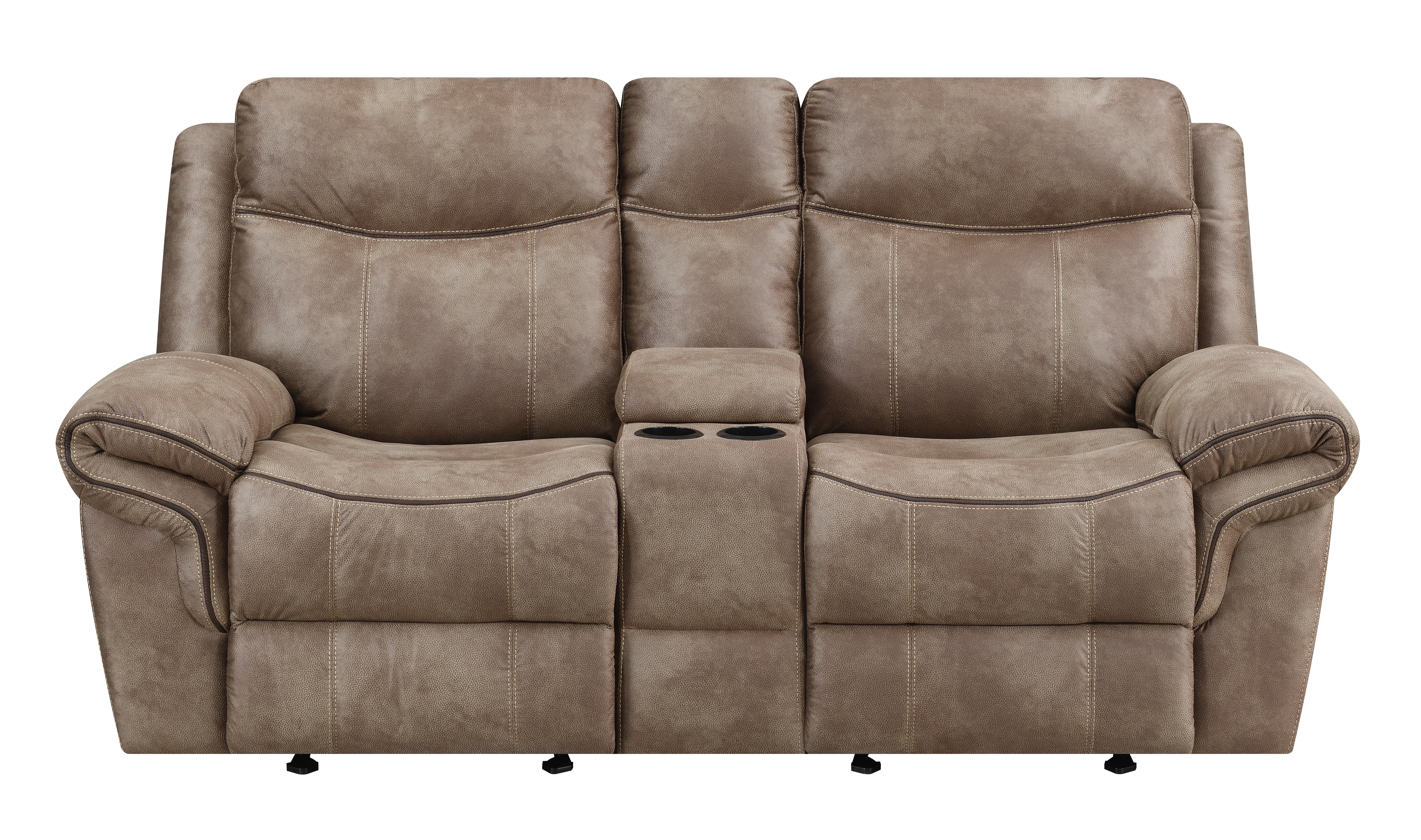 Steve Silver Nashville Cocoa Glider Recliner Console Loveseat