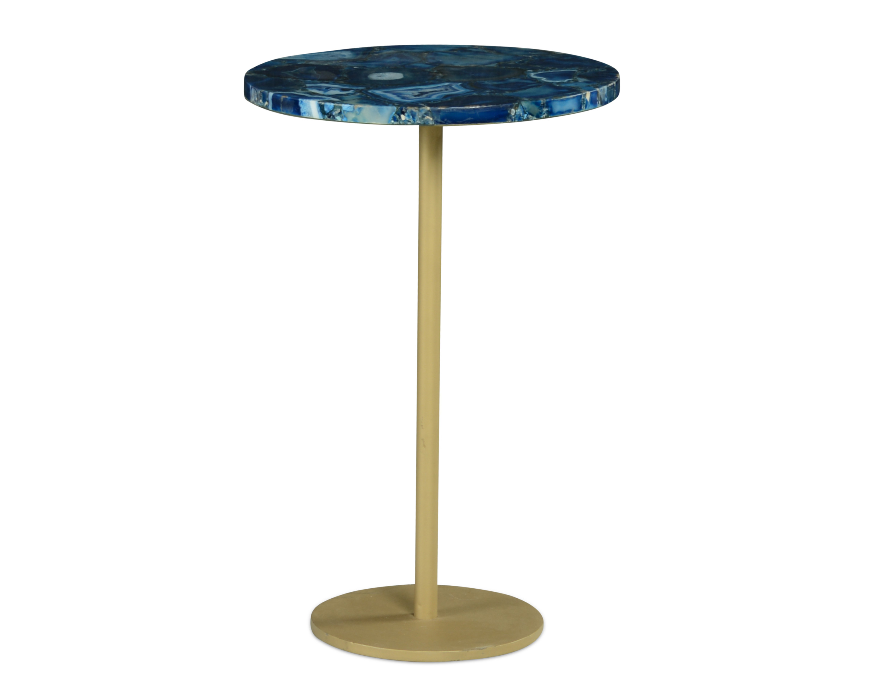 Steve Silver Oceana Blu Agate Top Round Chairside Table SSF-OC160EC