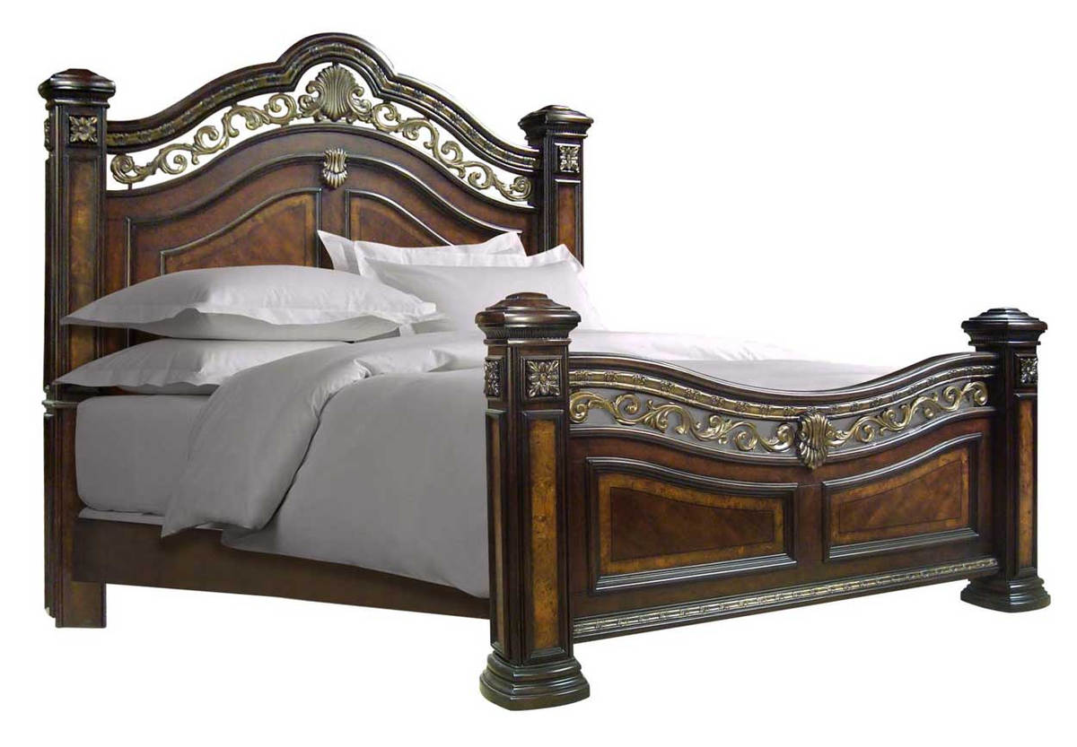 Steve Silver Monte Carlo Cherry Mappa Burl Queen Bed