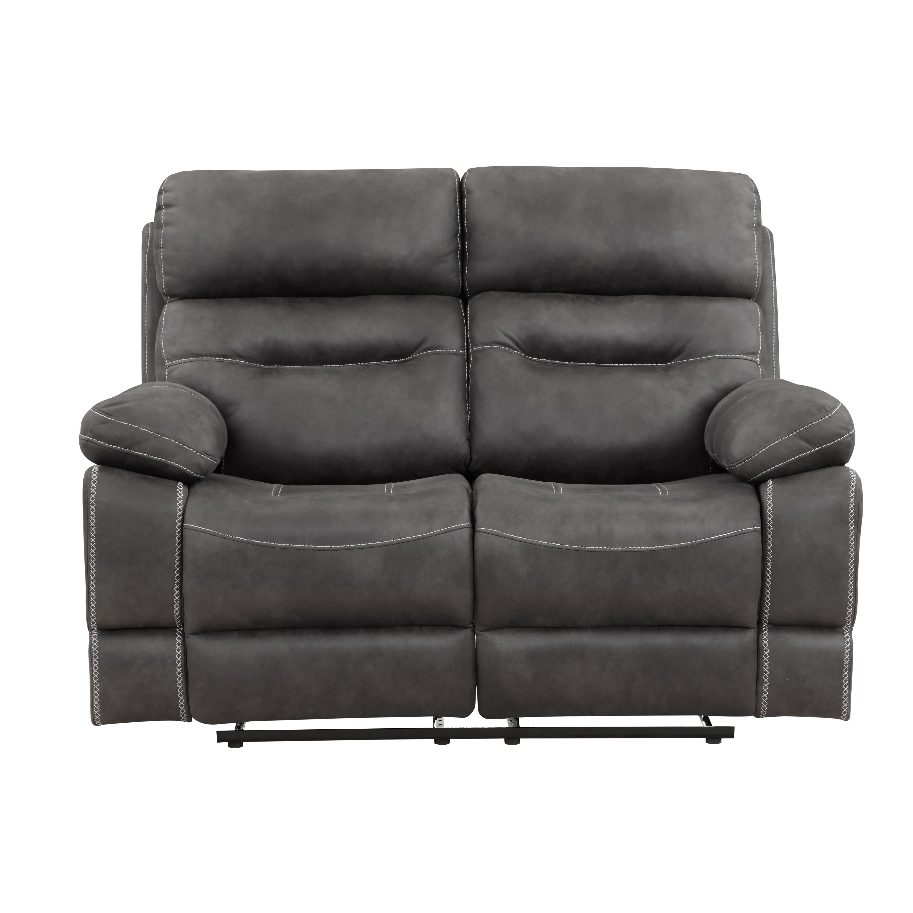 Rodger Manual Reclining Loveseat, Midnight Gray
