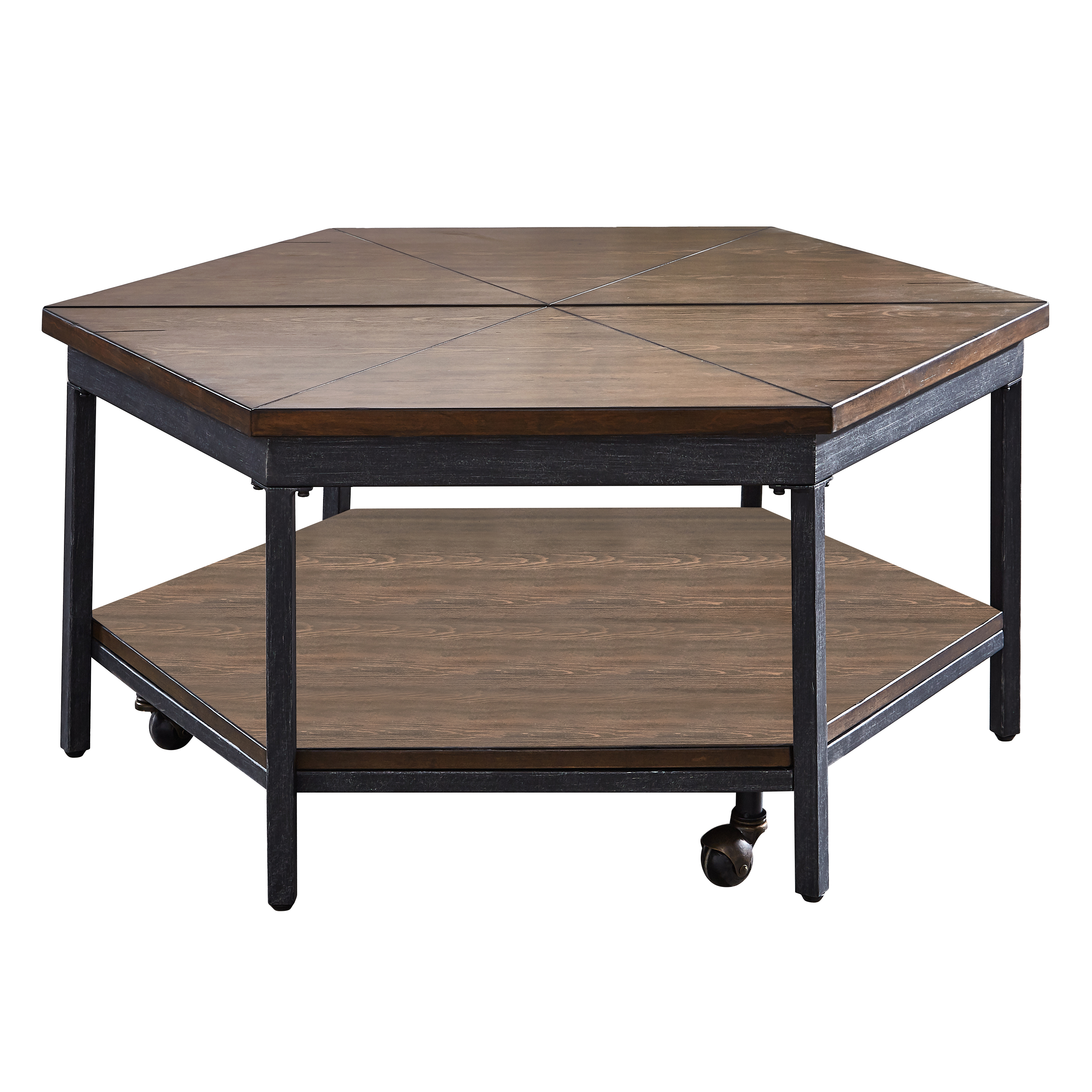Steve Silver Ultimo Mocha Hexagon Lift Top Cocktail