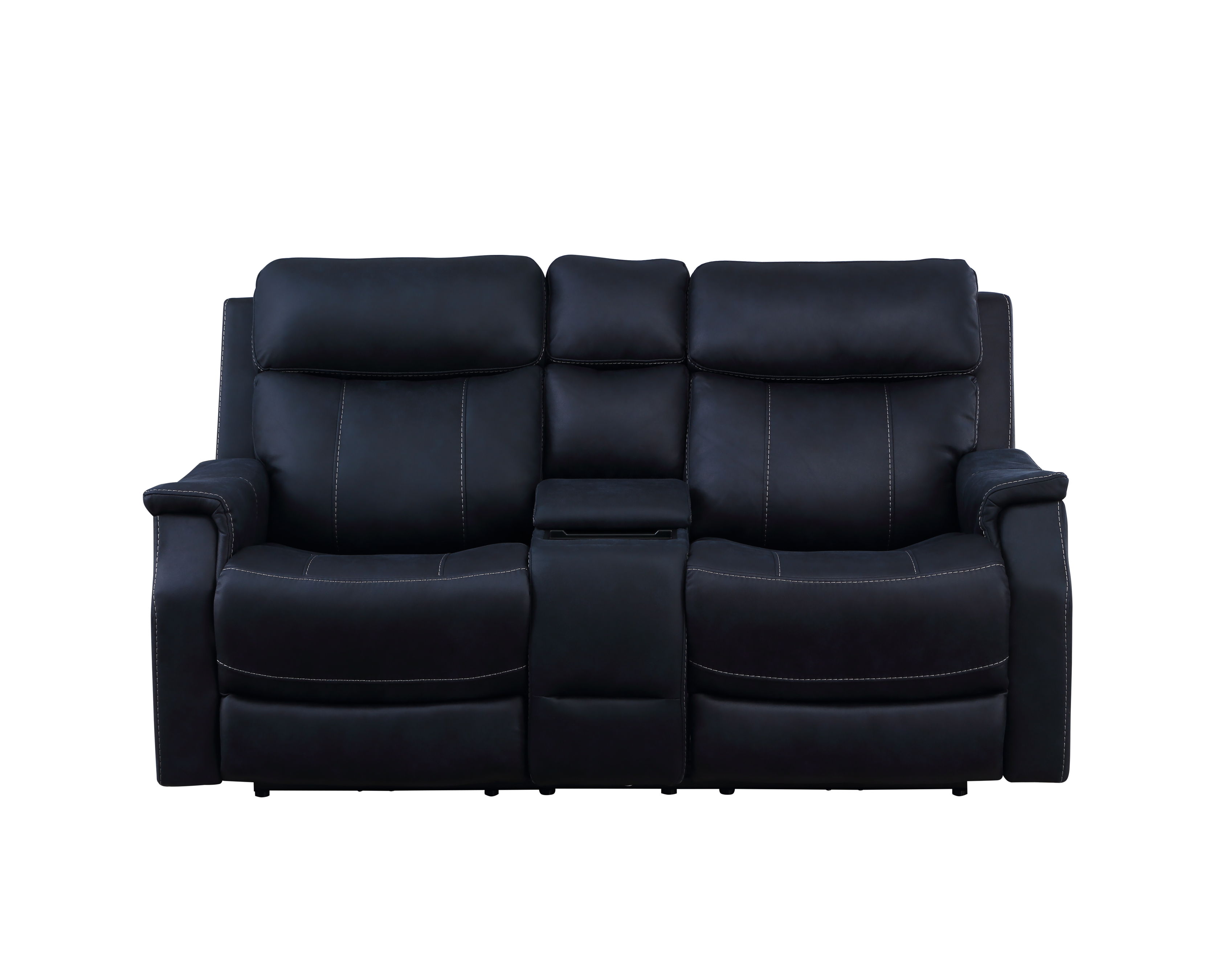 Steve Silver Valencia Ocean Blue Power Recliner Console Loveseat
