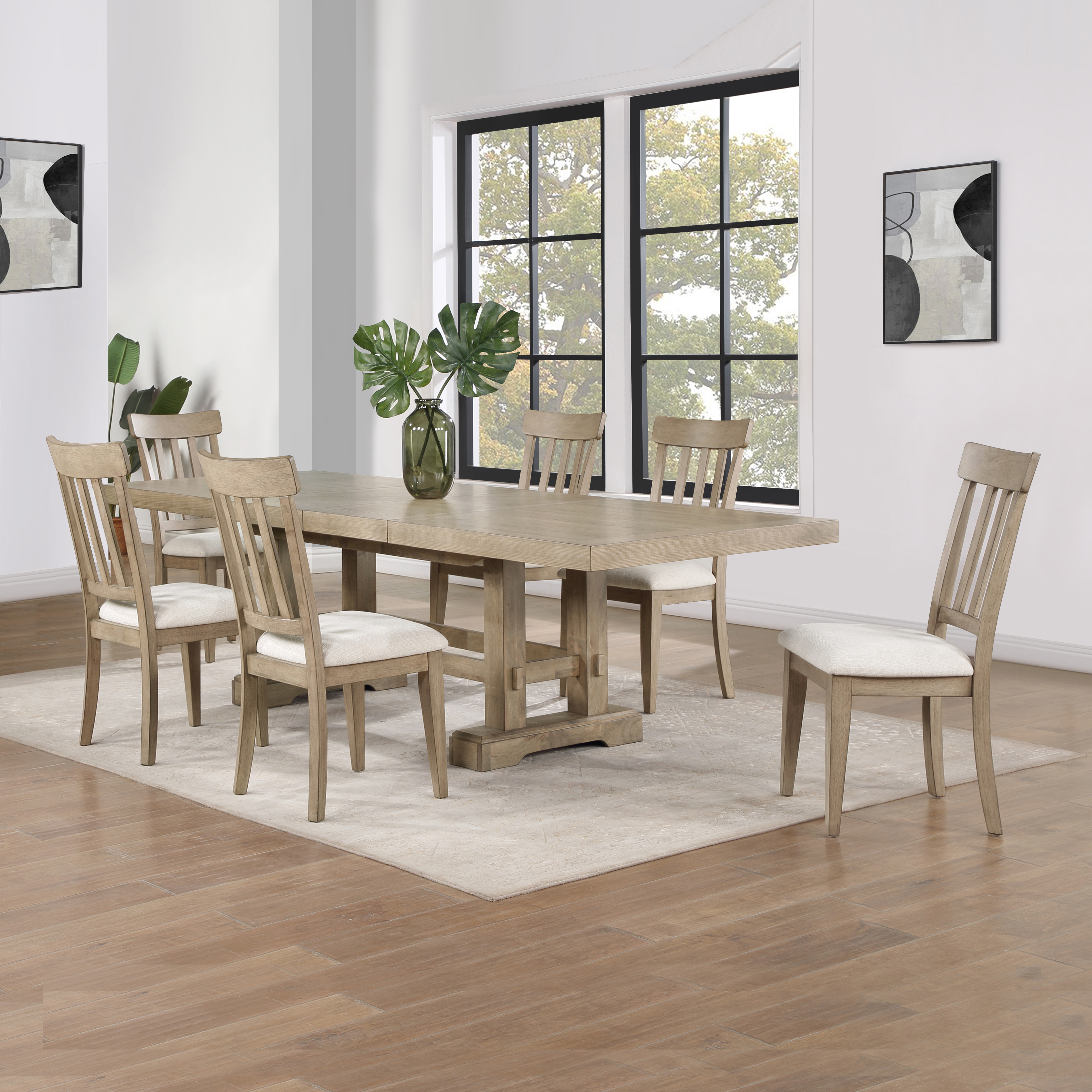 Steve Silver Napa Weathered Sand 7pc Dining Set