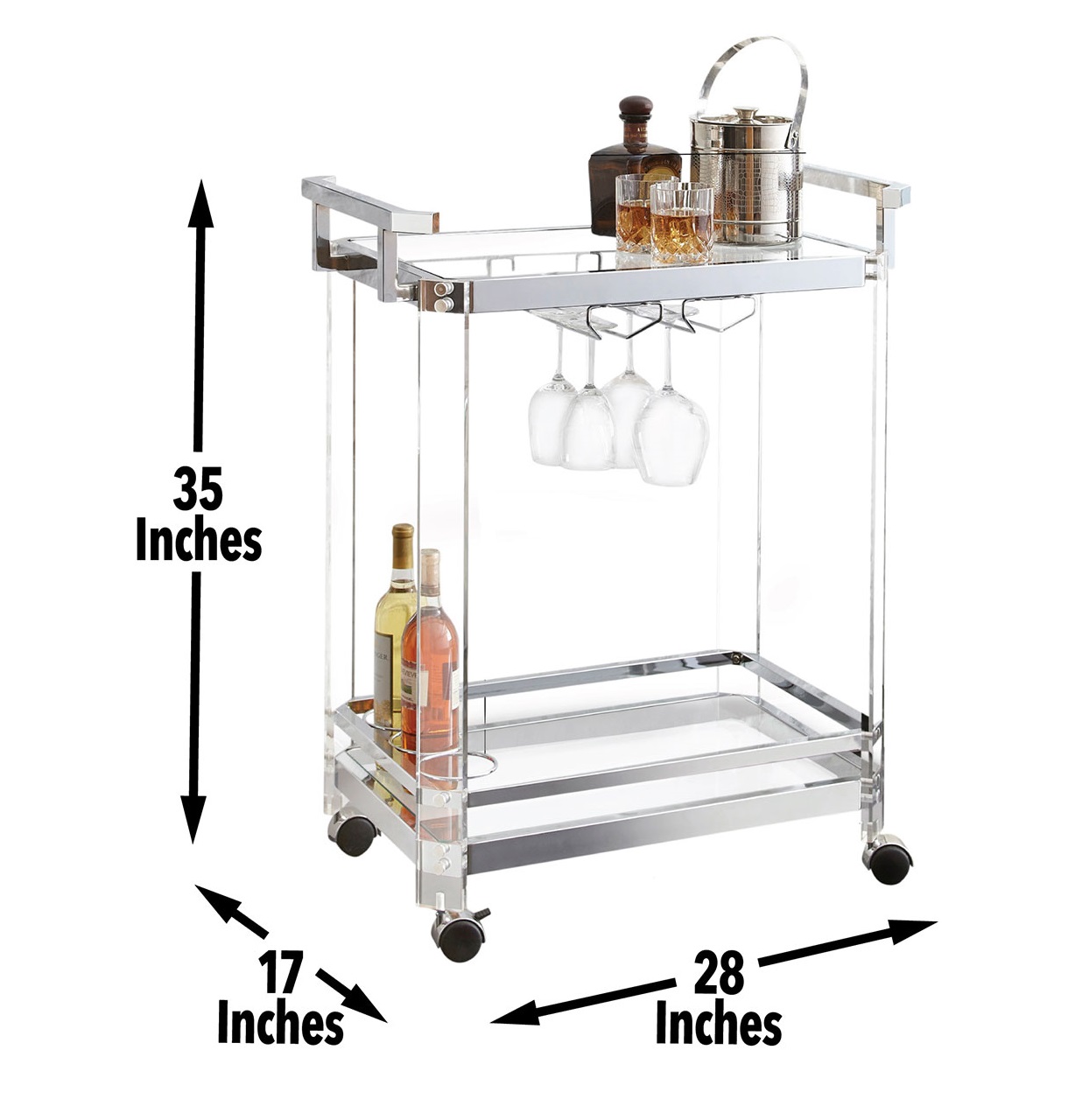 Steve Silver Aerin Server Cart - Thumbnail 5
