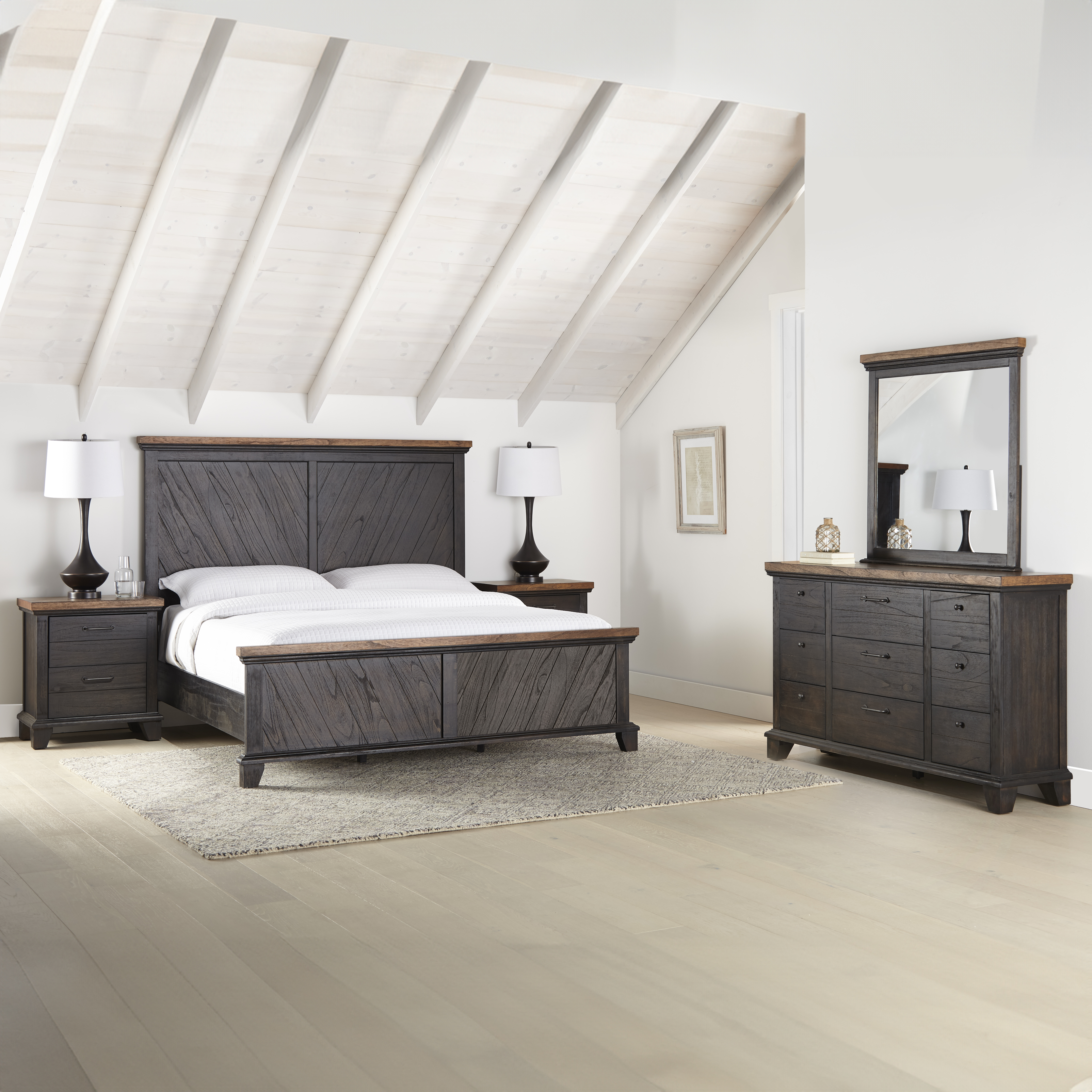 Steve Silver Bear Creek Chocolate Brown 4pc Queen Bedroom Set