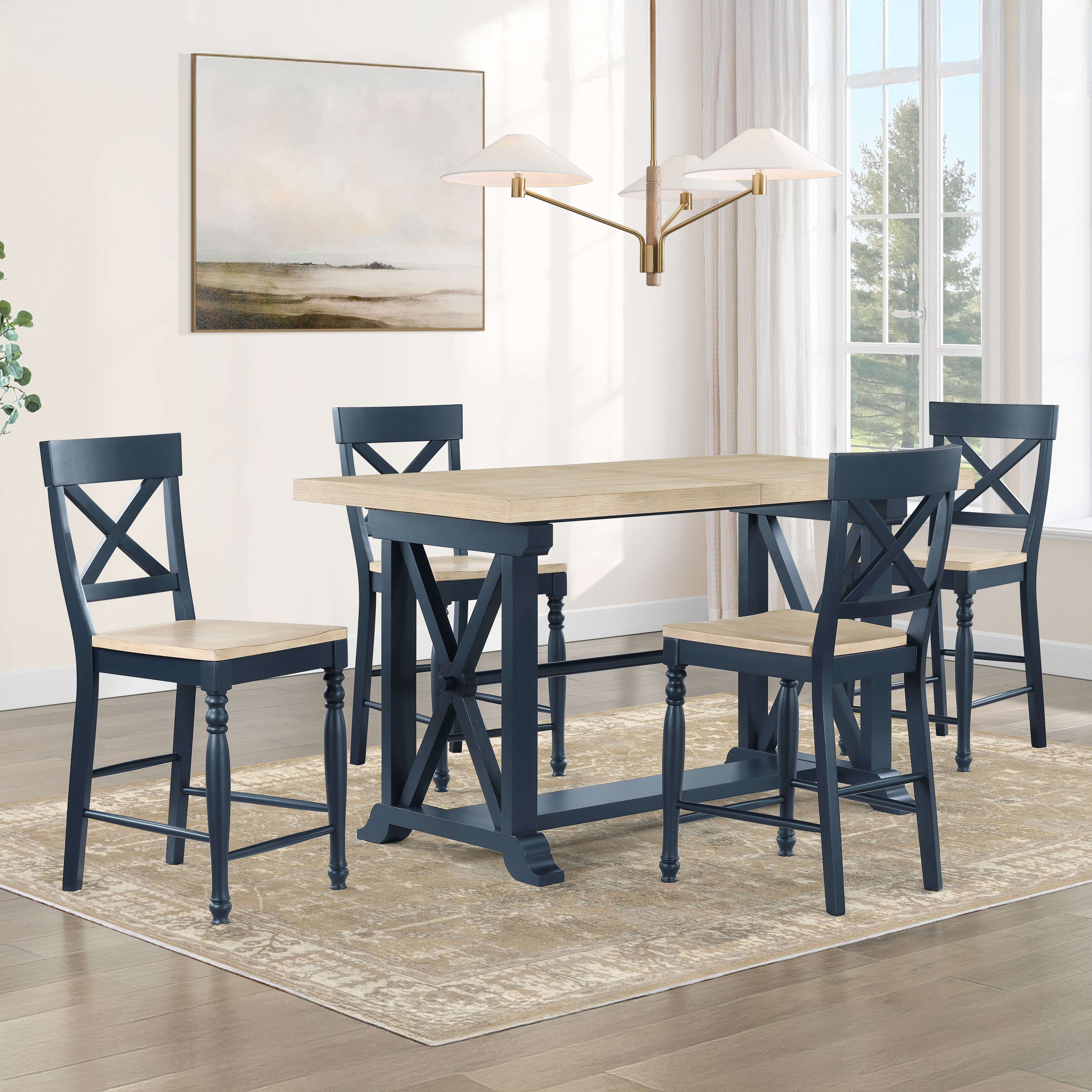 Steve Silver Darcy Blue 5pc Counter Set