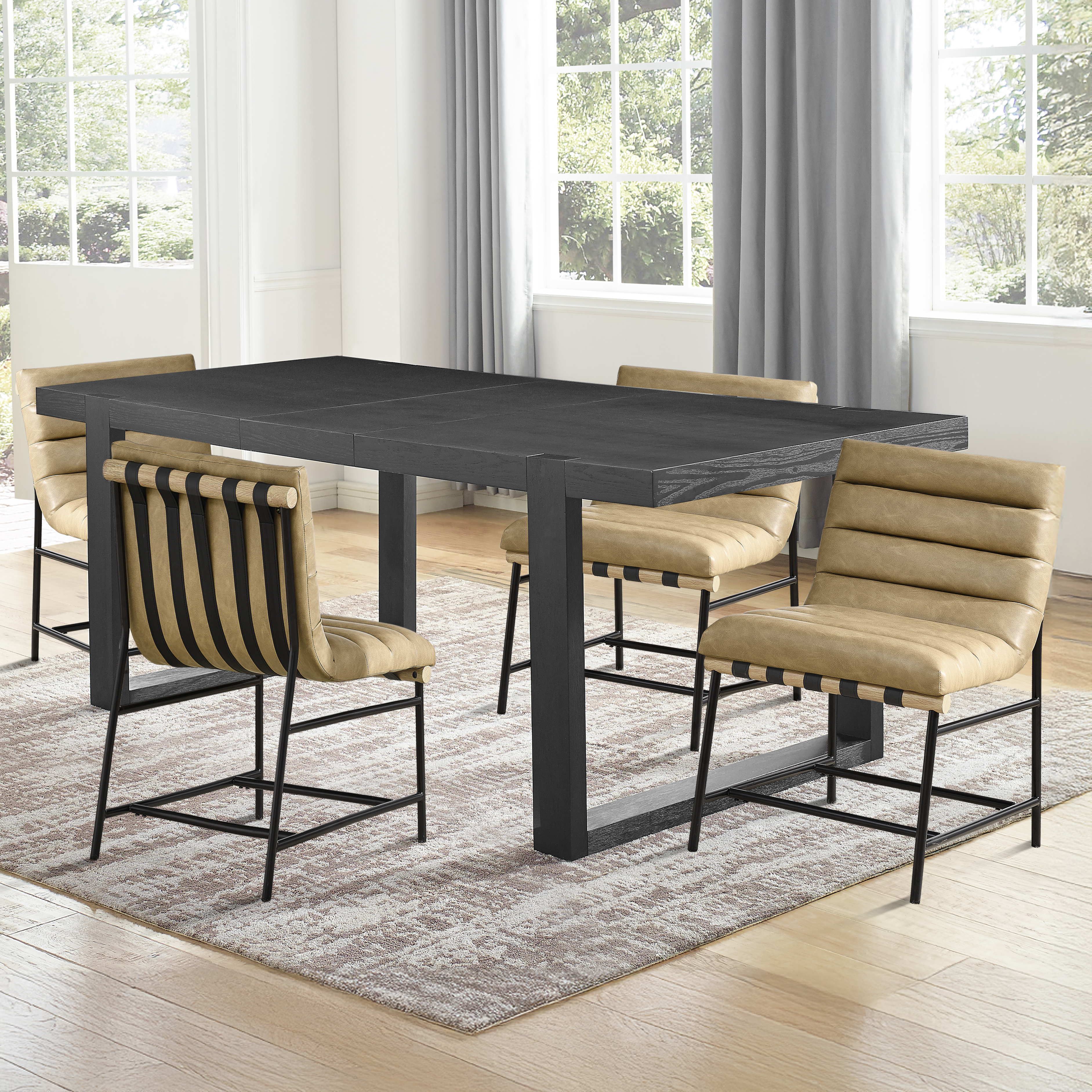 Steve Silver Yves Black Sand 5pc Dining Set