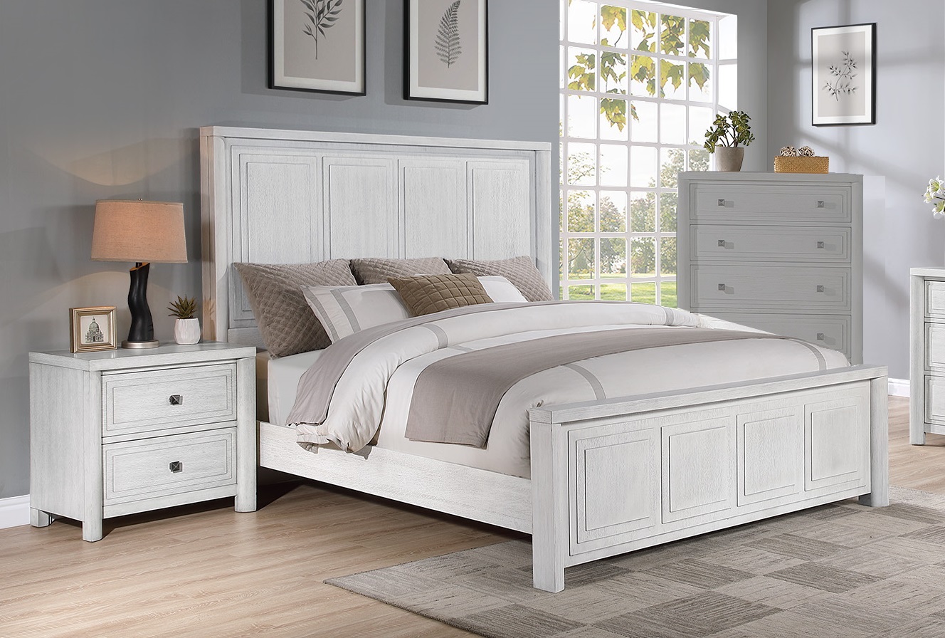 Sunset Trading Dover Dove White 2pc Queen Bedroom Set