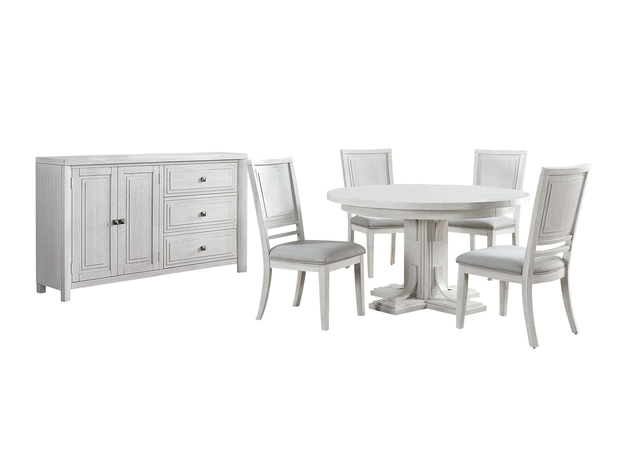 Sunset Trading Dover Dove White 6pc Dining Room Set