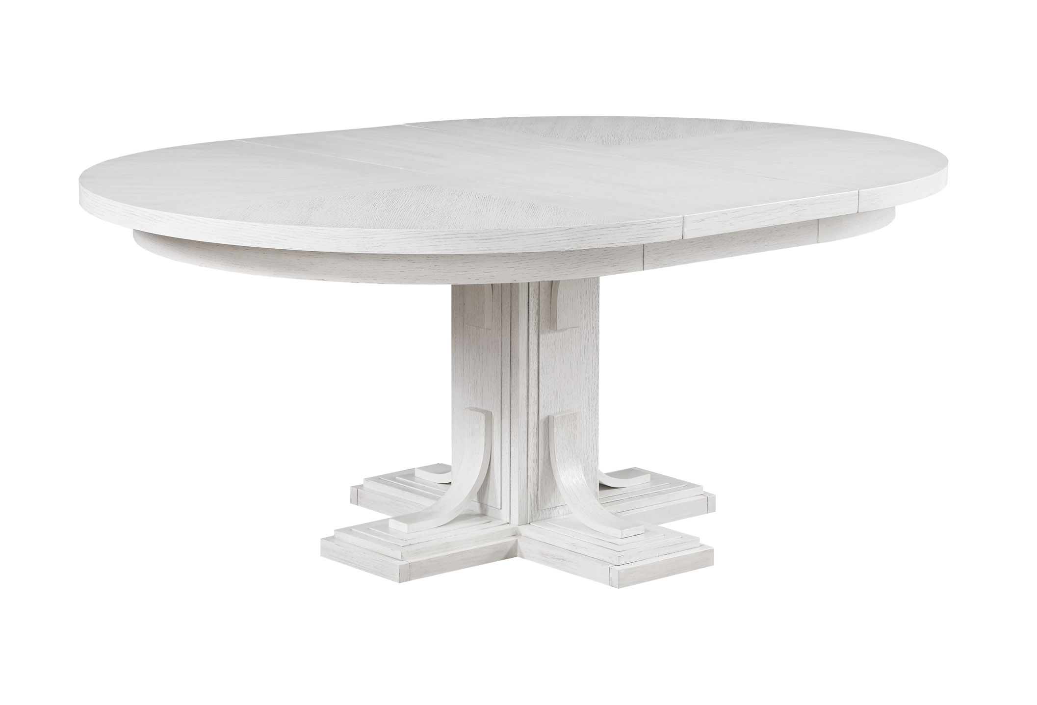 Sunset Trading Dover Dove White Expandable Pedestal Dining Table