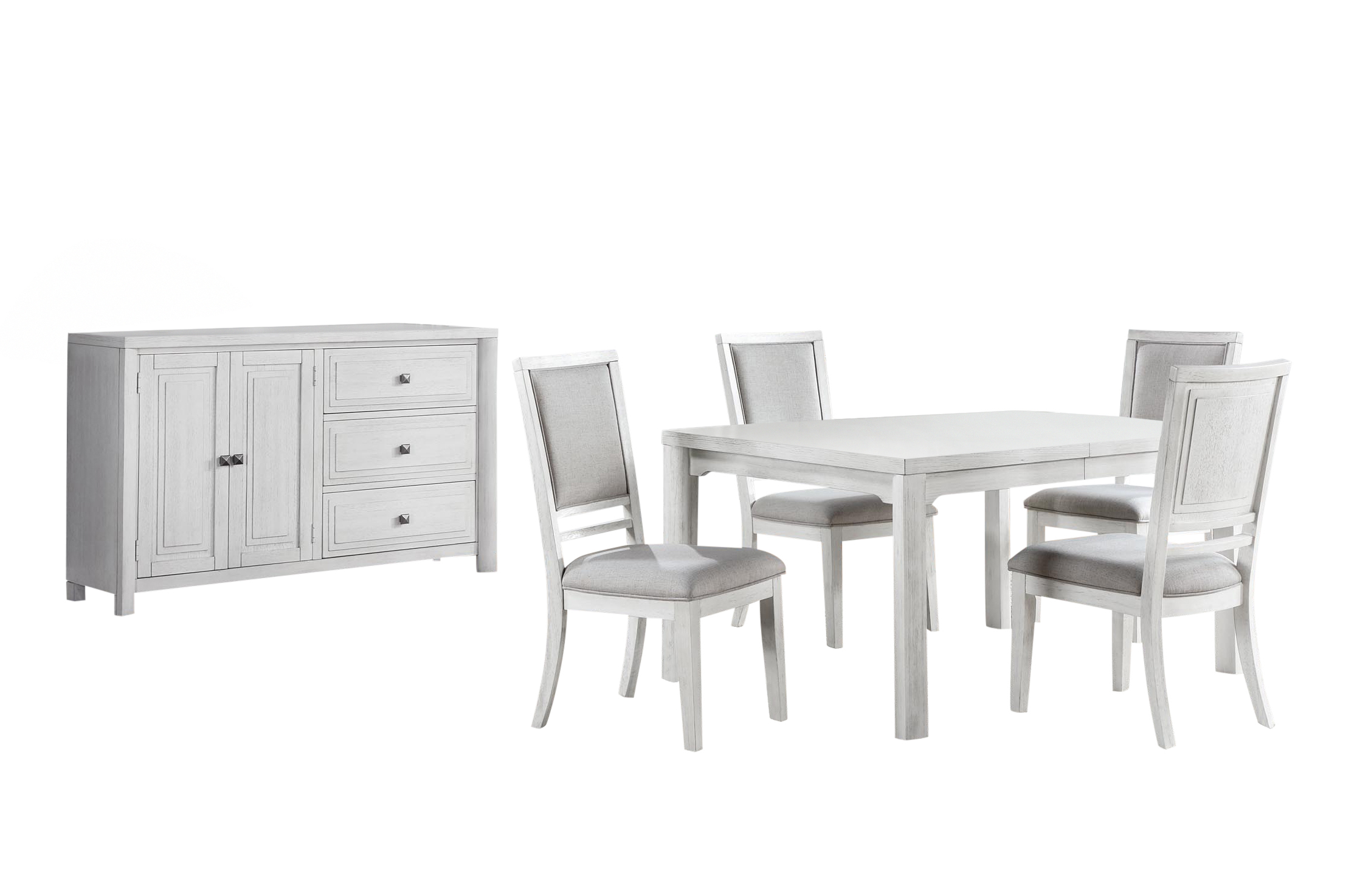 Sunset Trading Dover Dove White 6pc Rectangular Dining Room Set