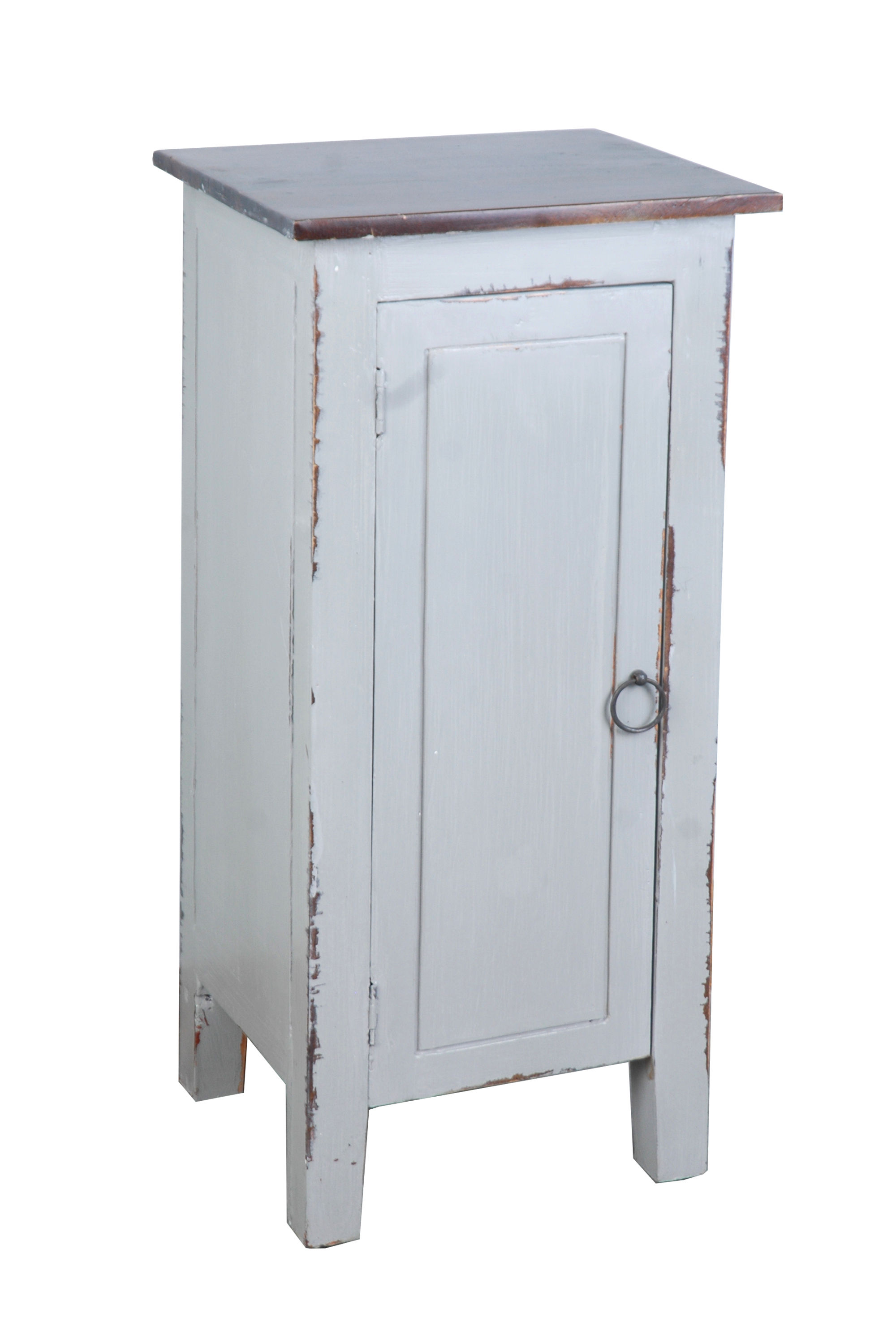 Sunset Trading Shabby Chic Cottage Gray Old Java Accent Cabinet