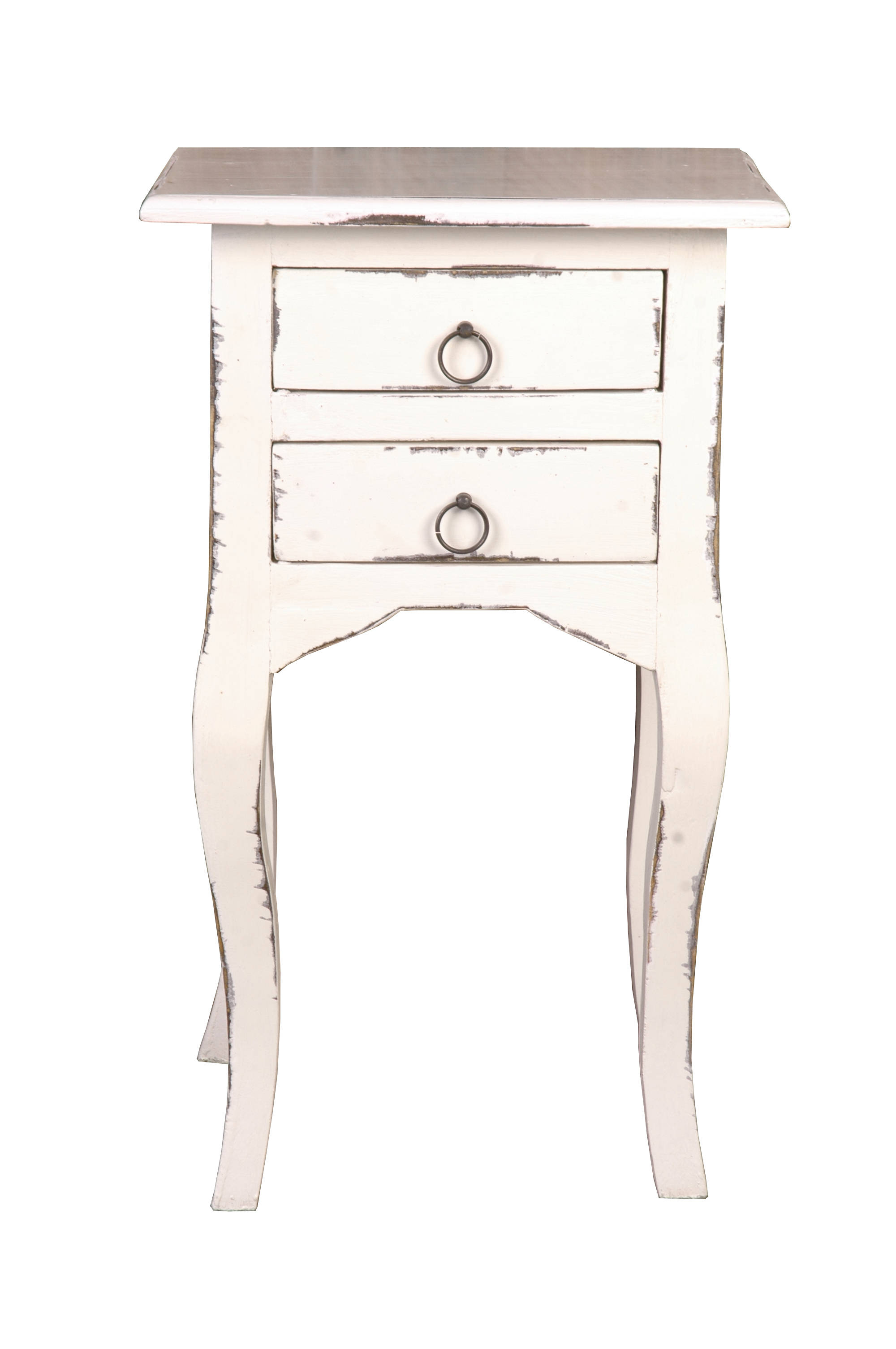 Sunset Trading Shabby Chic Cottage White End Table