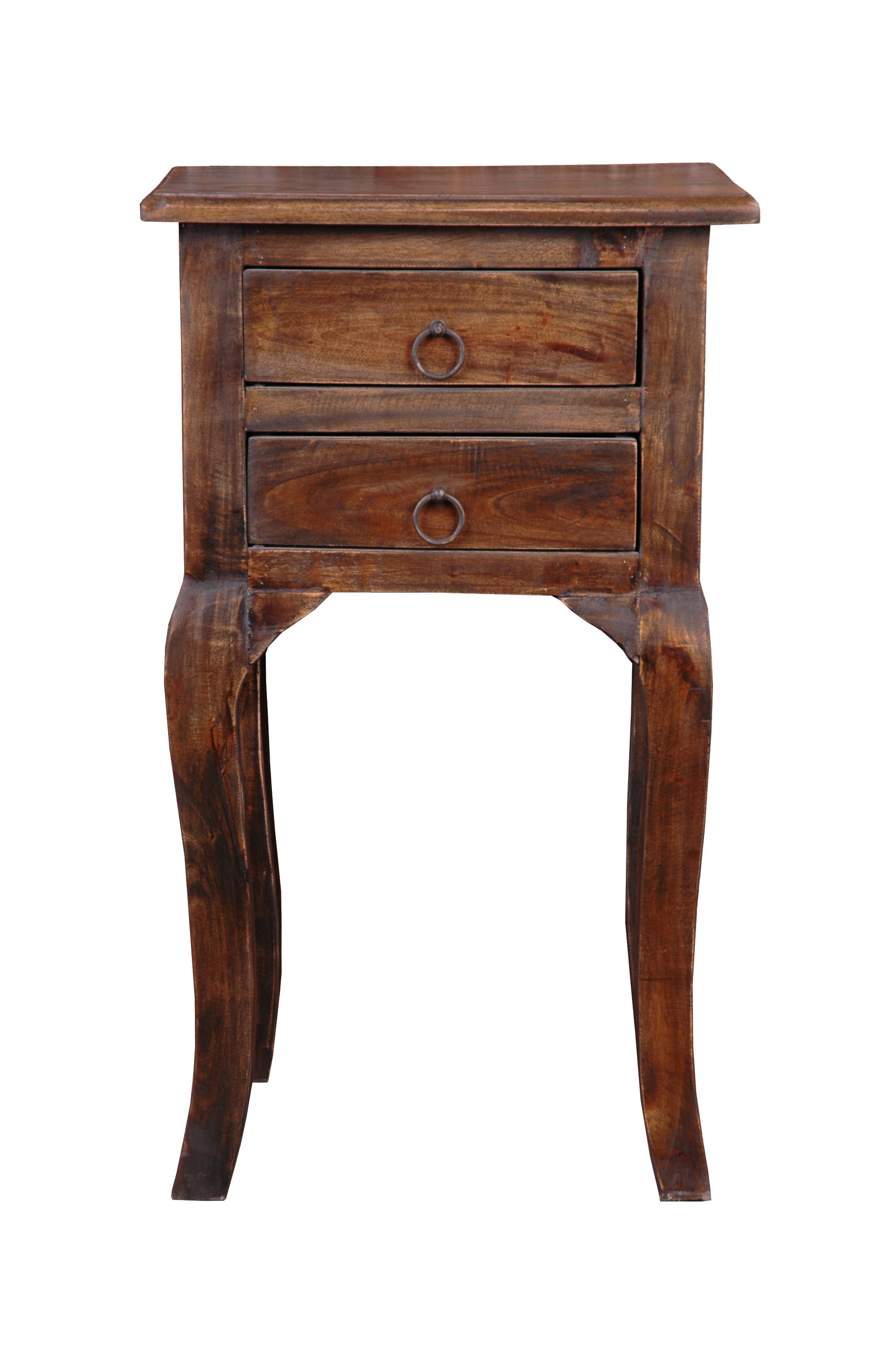 Sunset Trading Shabby Chic Cottage Vintage Iron Brown End Table