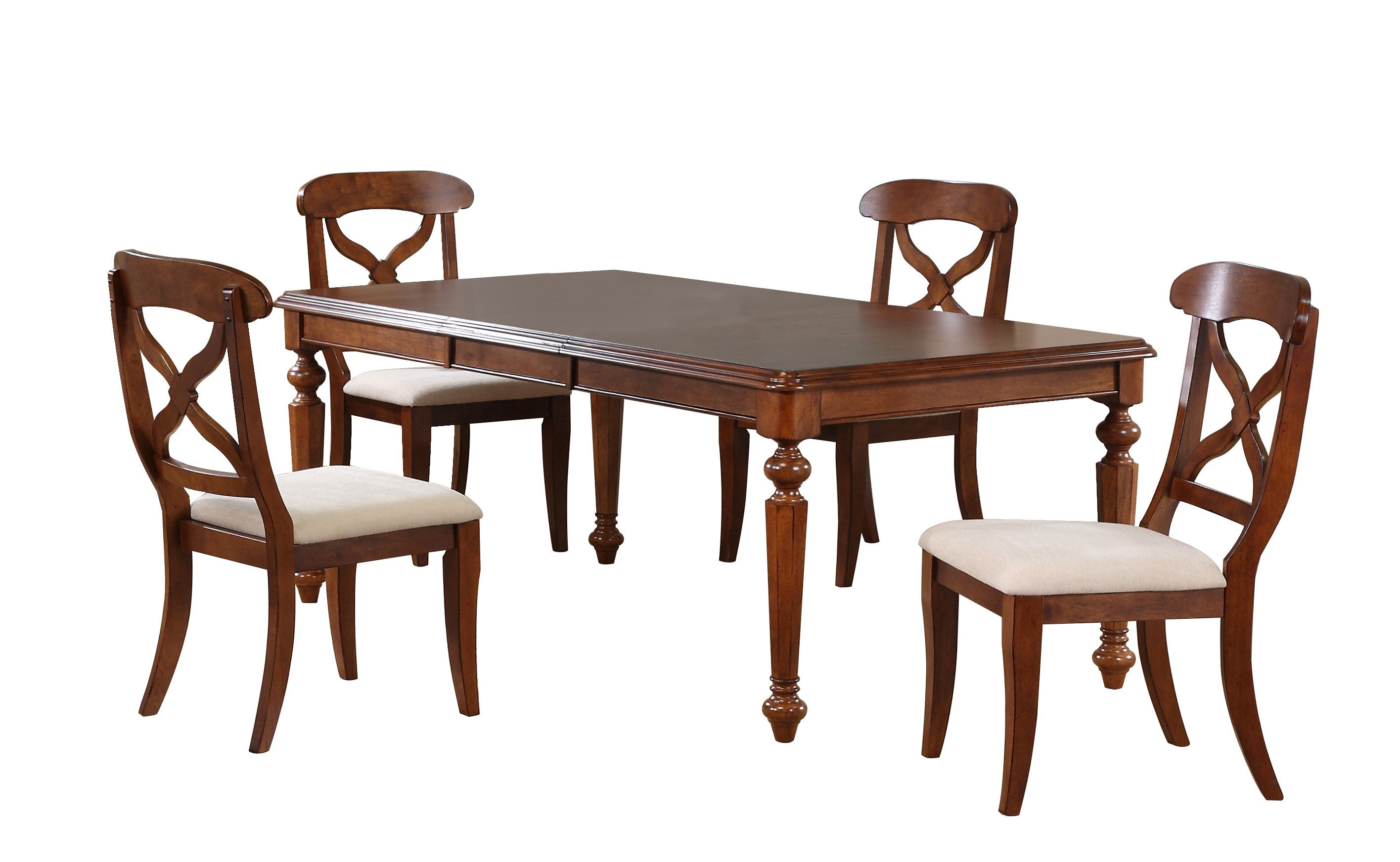 Sunset Trading Andrews Chestnut Brown Butterfly Leaf 5pc Dining Set
