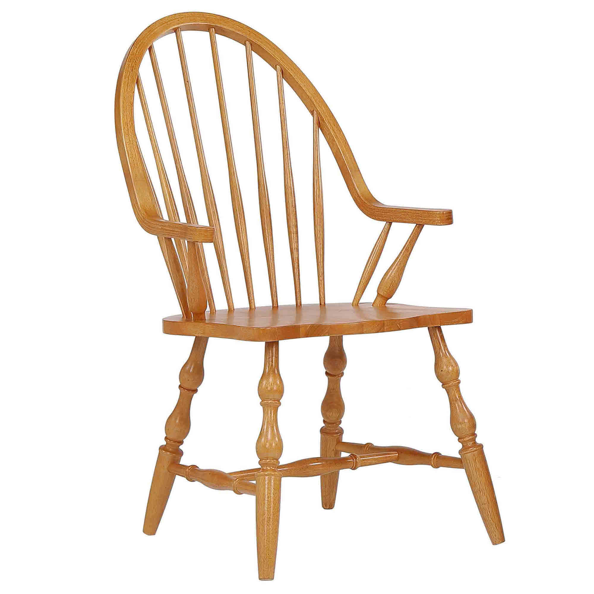 Sunset Trading Selections Light Oak Windsor Spindleback Dining Armchair