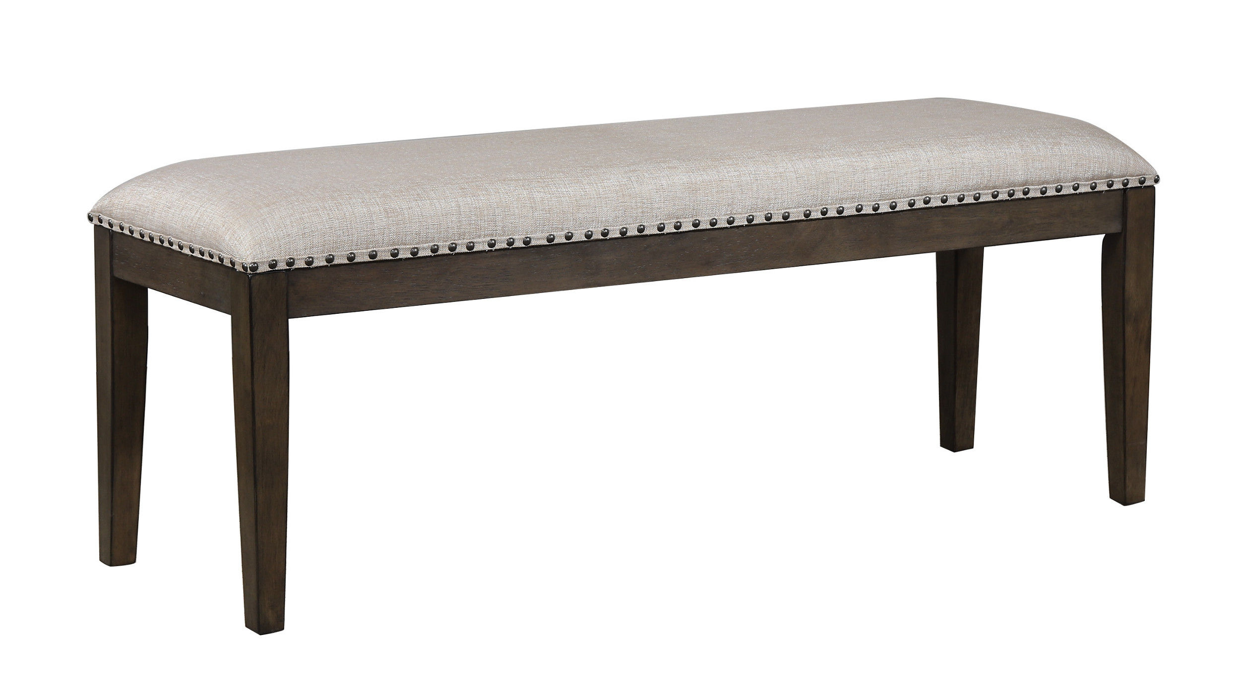 Sunset Trading Cali Gray Brown Upholstered Bench