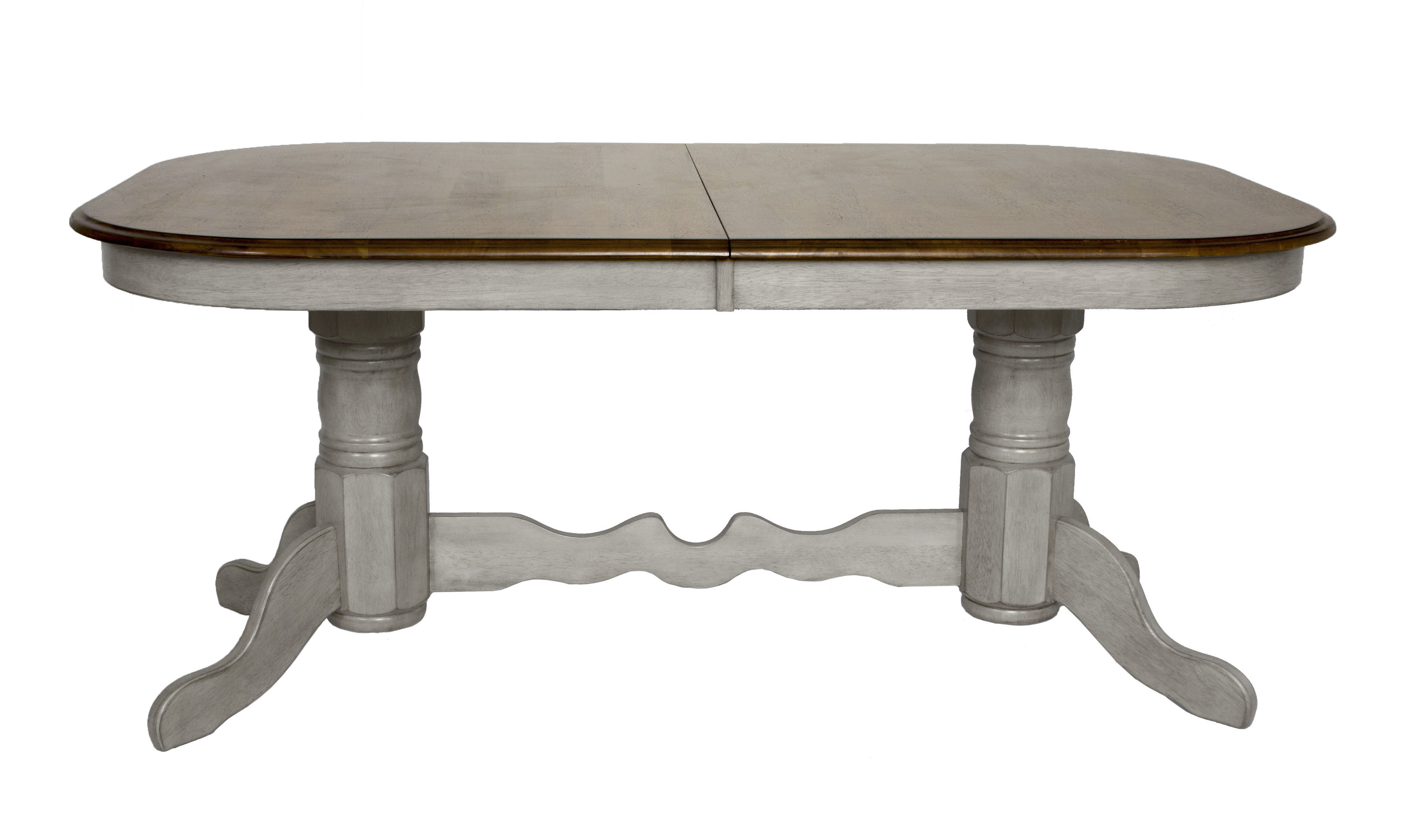 Sunset Trading Country Grove Gray Brown Wood Dining Table