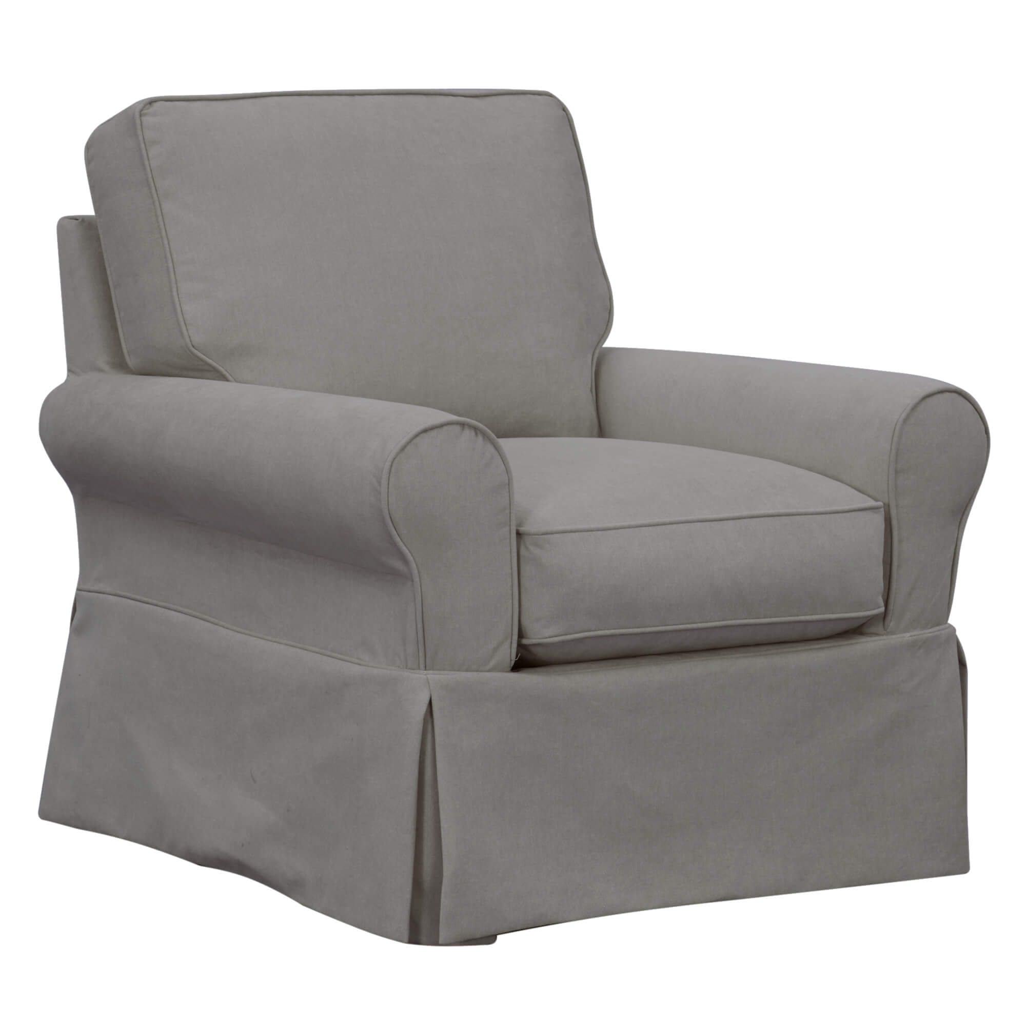 Sunset Trading Horizon Gray Box Cushion Chair Slipcover Only