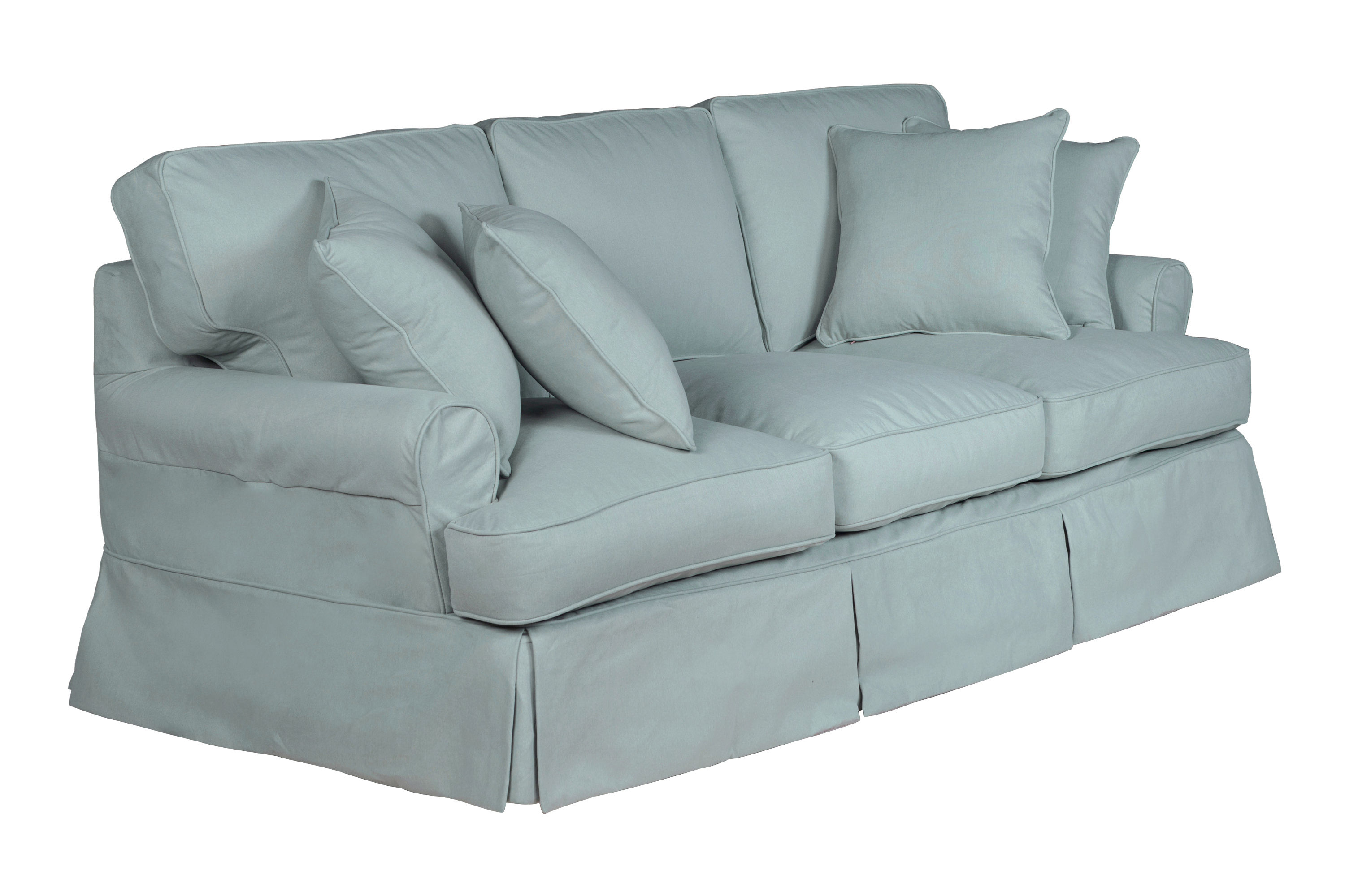 Sunset Trading Horizon Aqua Blue T Cushion Sofa Slipcover Only
