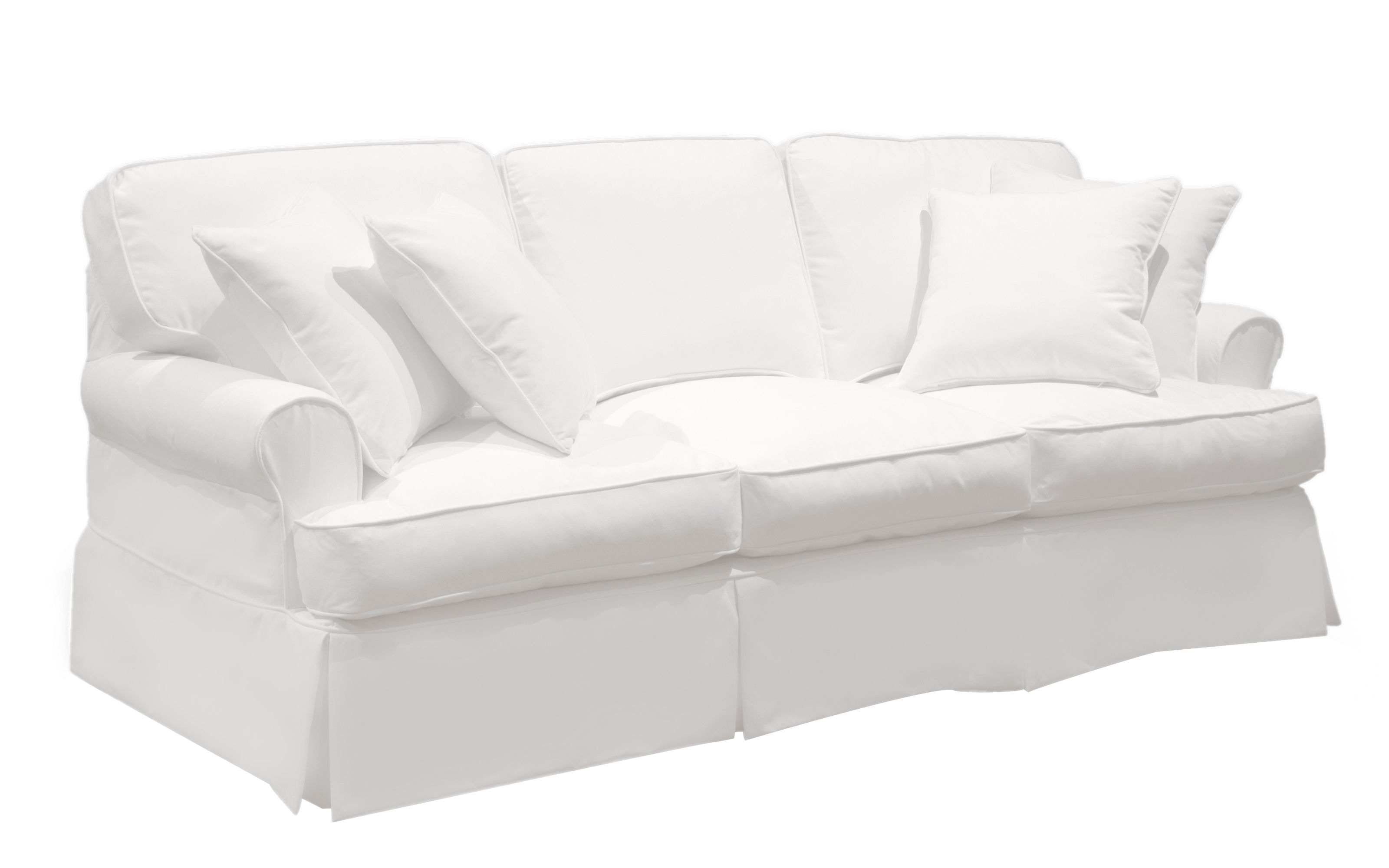Sunset Trading Horizon Warm White T Cushion Sofa Slipcover Only