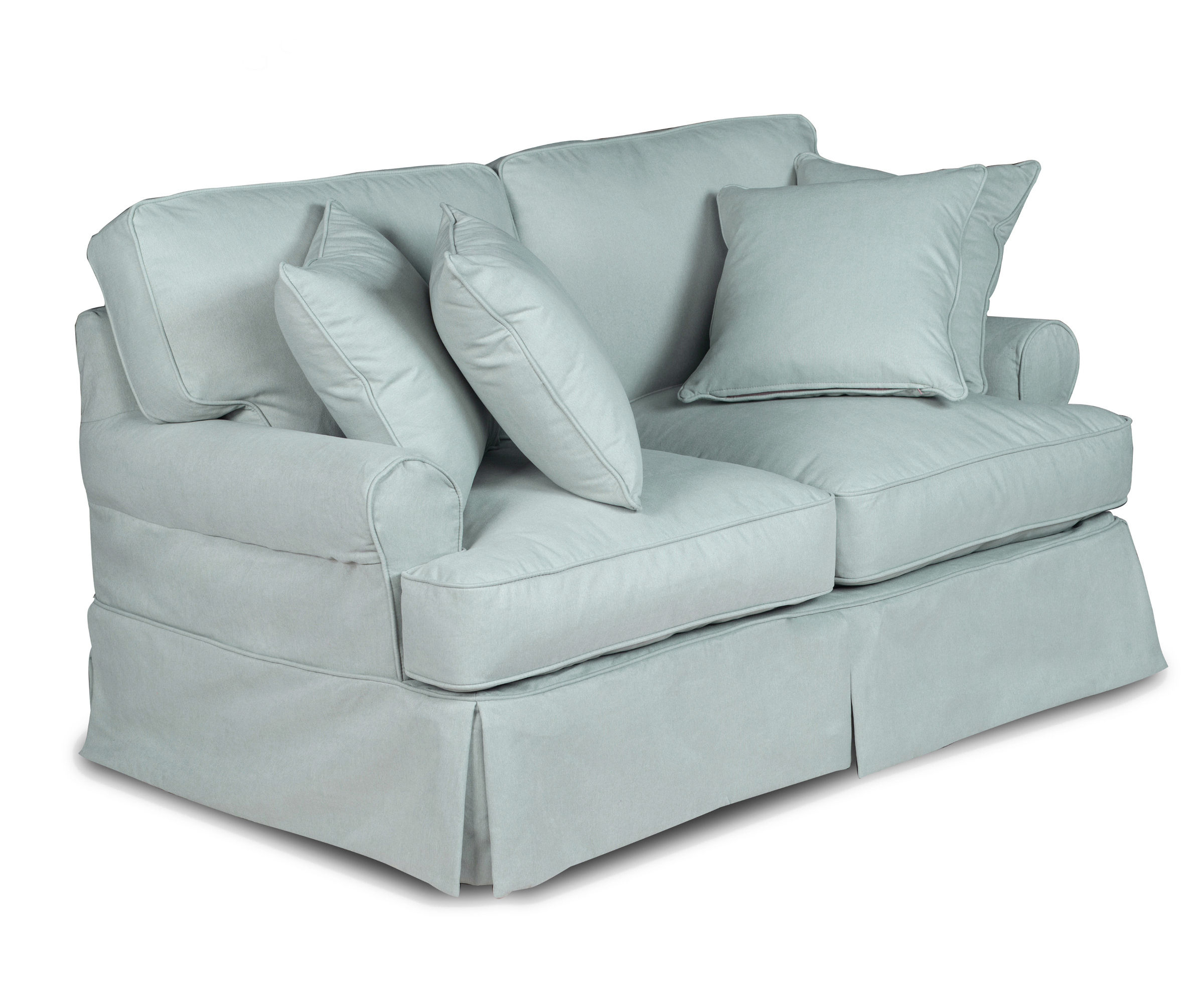 Sunset Trading Horizon Aqua Blue T Cushion Loveseat Slipcover Only
