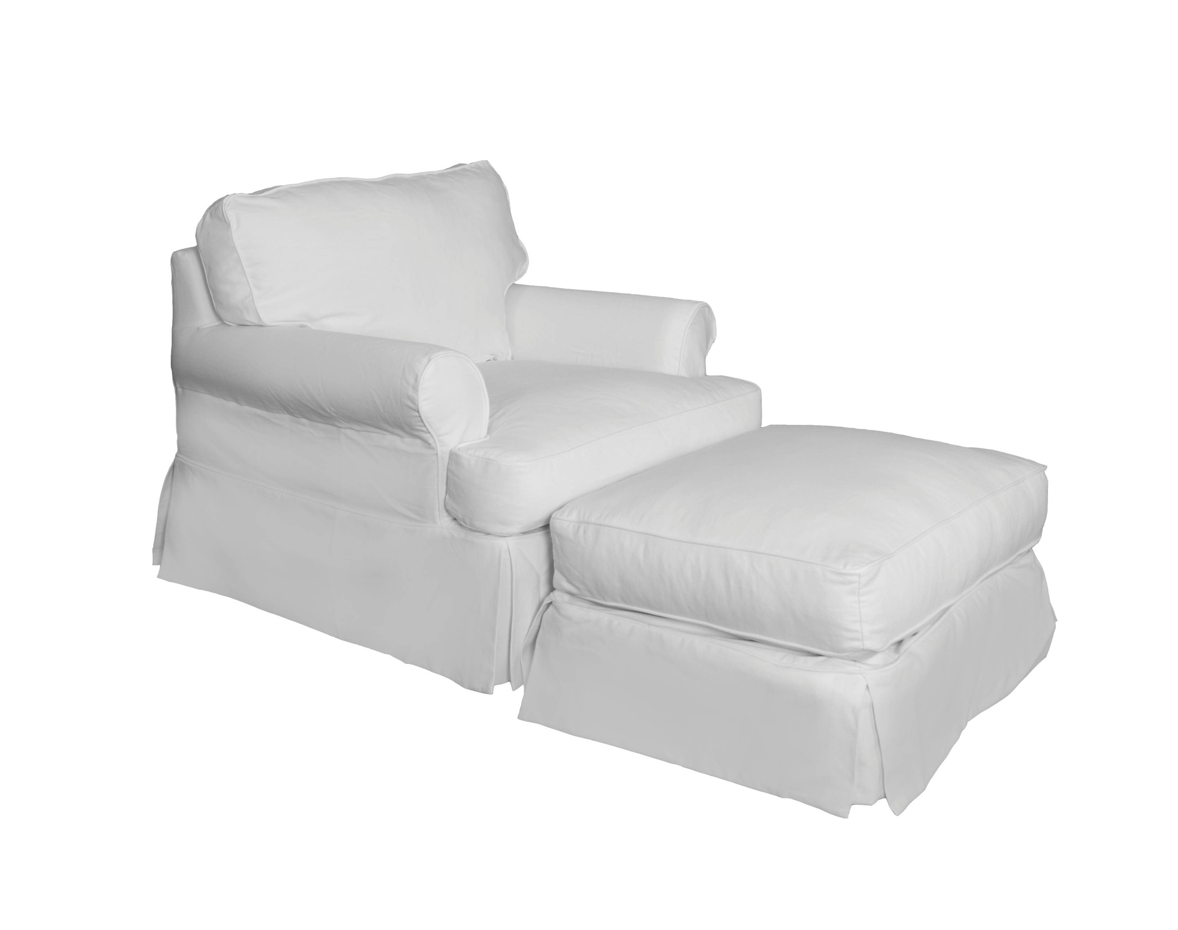 Sunset Trading Horizon Warm White Cotton T Cushion 2pc Slipcover Set