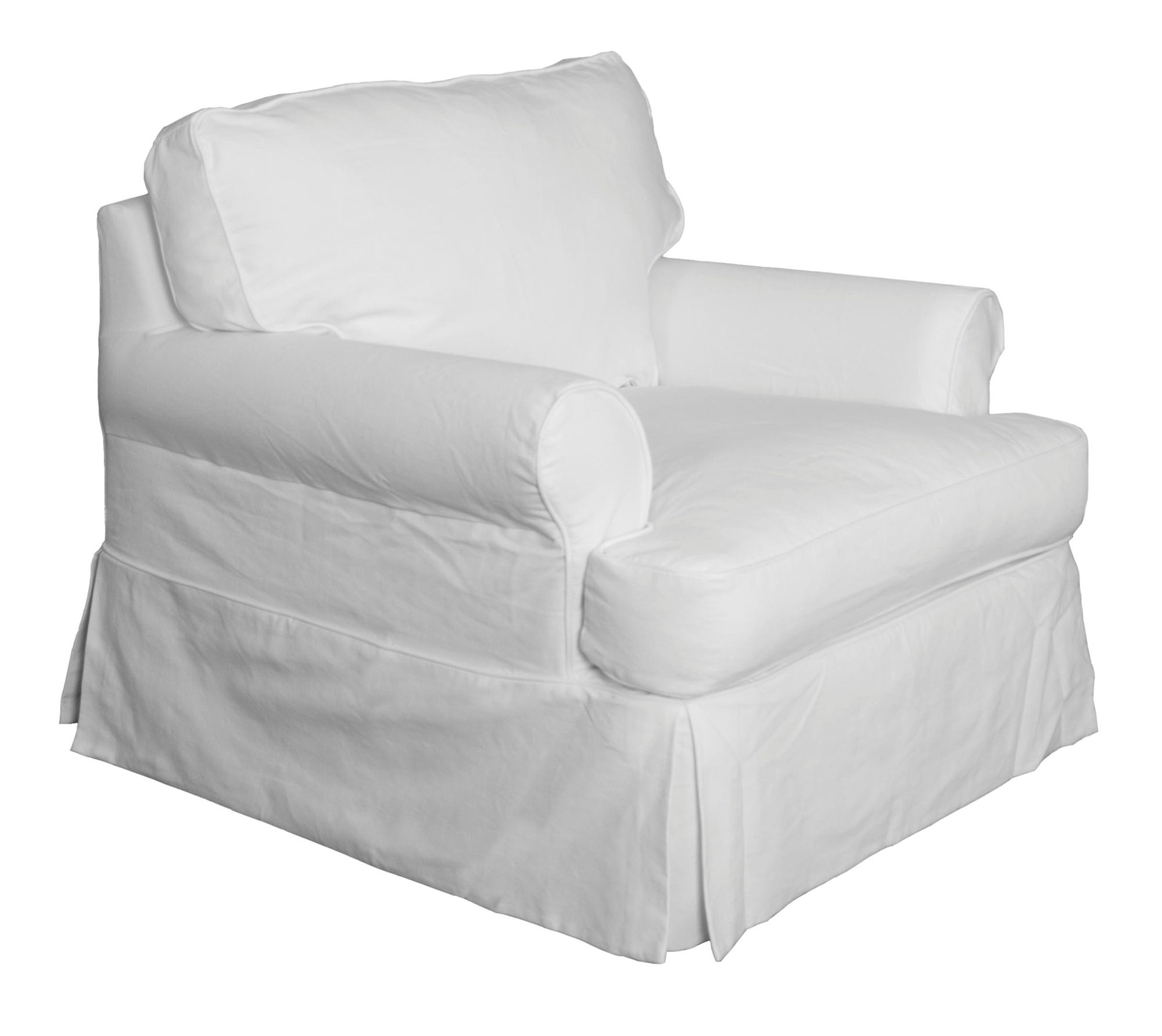 Sunset Trading Horizon Warm White T Cushion Chair Slipcover Only
