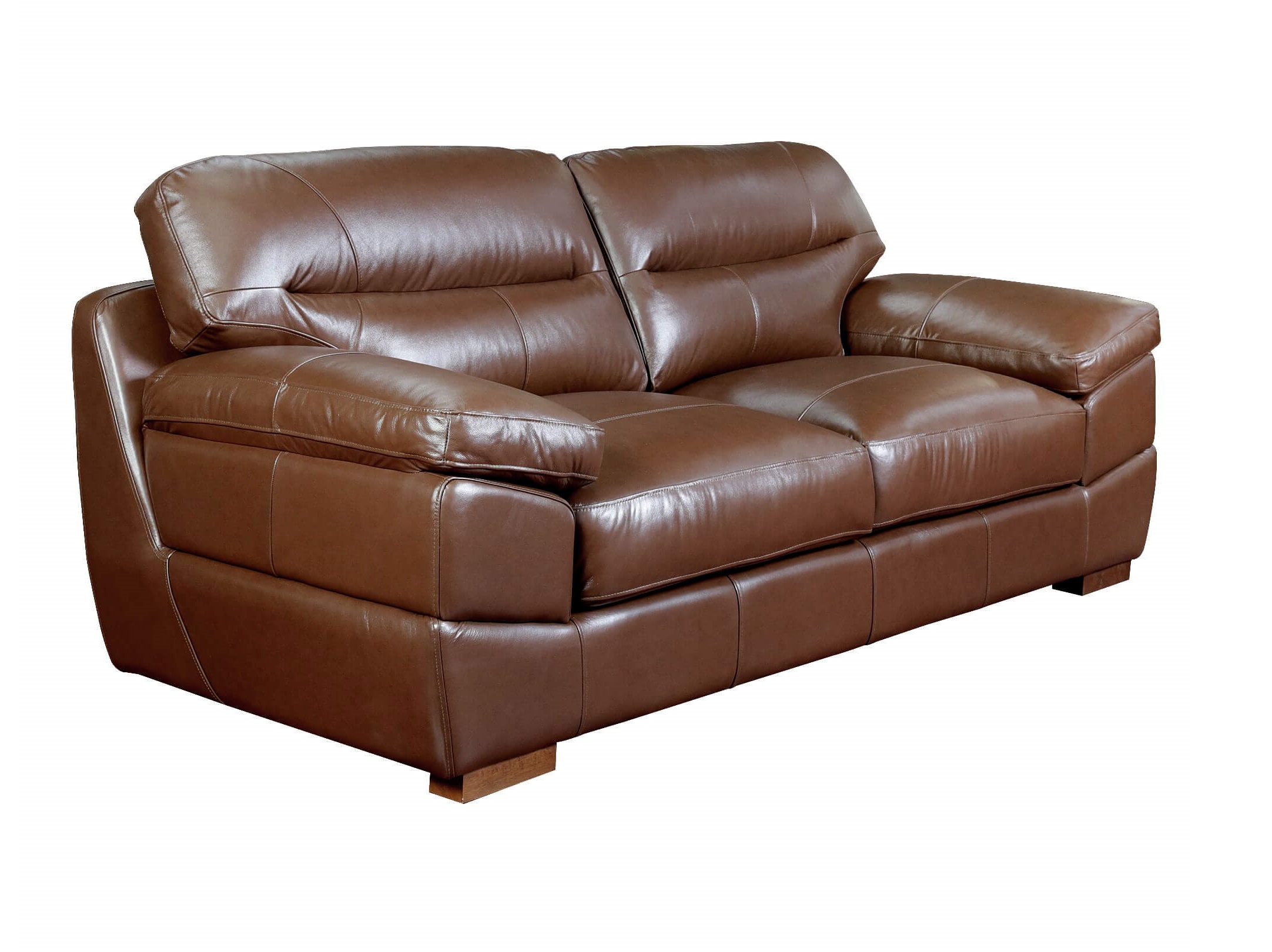 Sunset Trading Jayson Chestnut Brown Leather Sofa