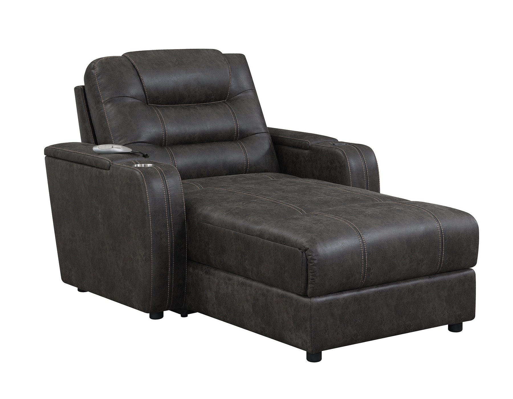 Sunset Trading Gray Power Reclining Chaise Lounge Chair