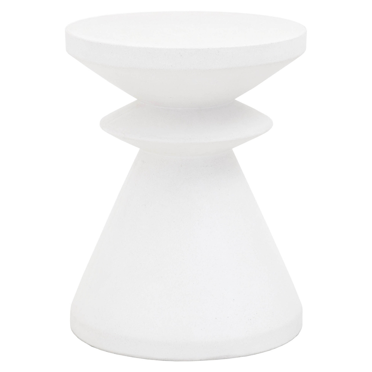 Essentials For Living Pawn Ivory Concrete Accent Table