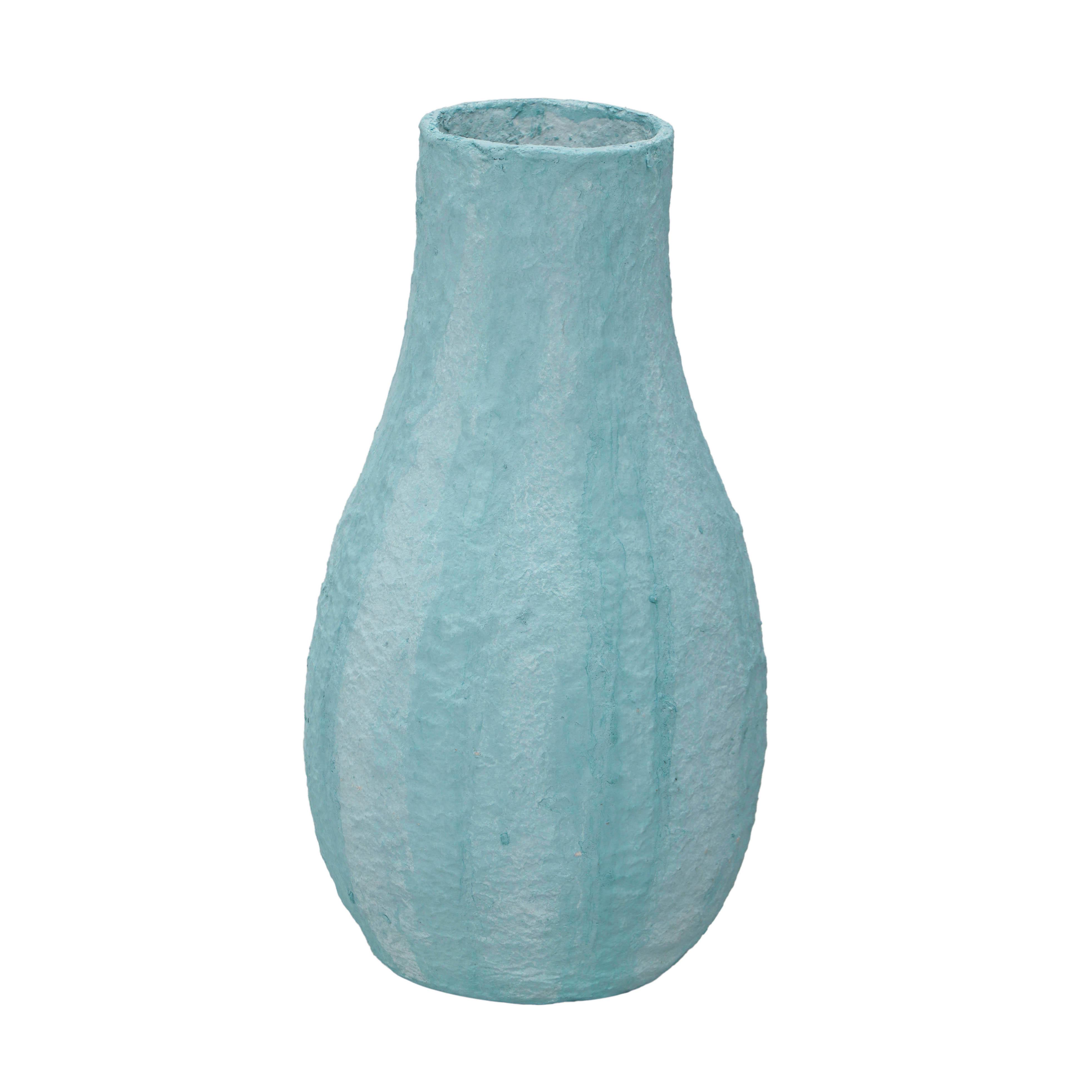 TOV Furniture Cotton Mache Blue Vase