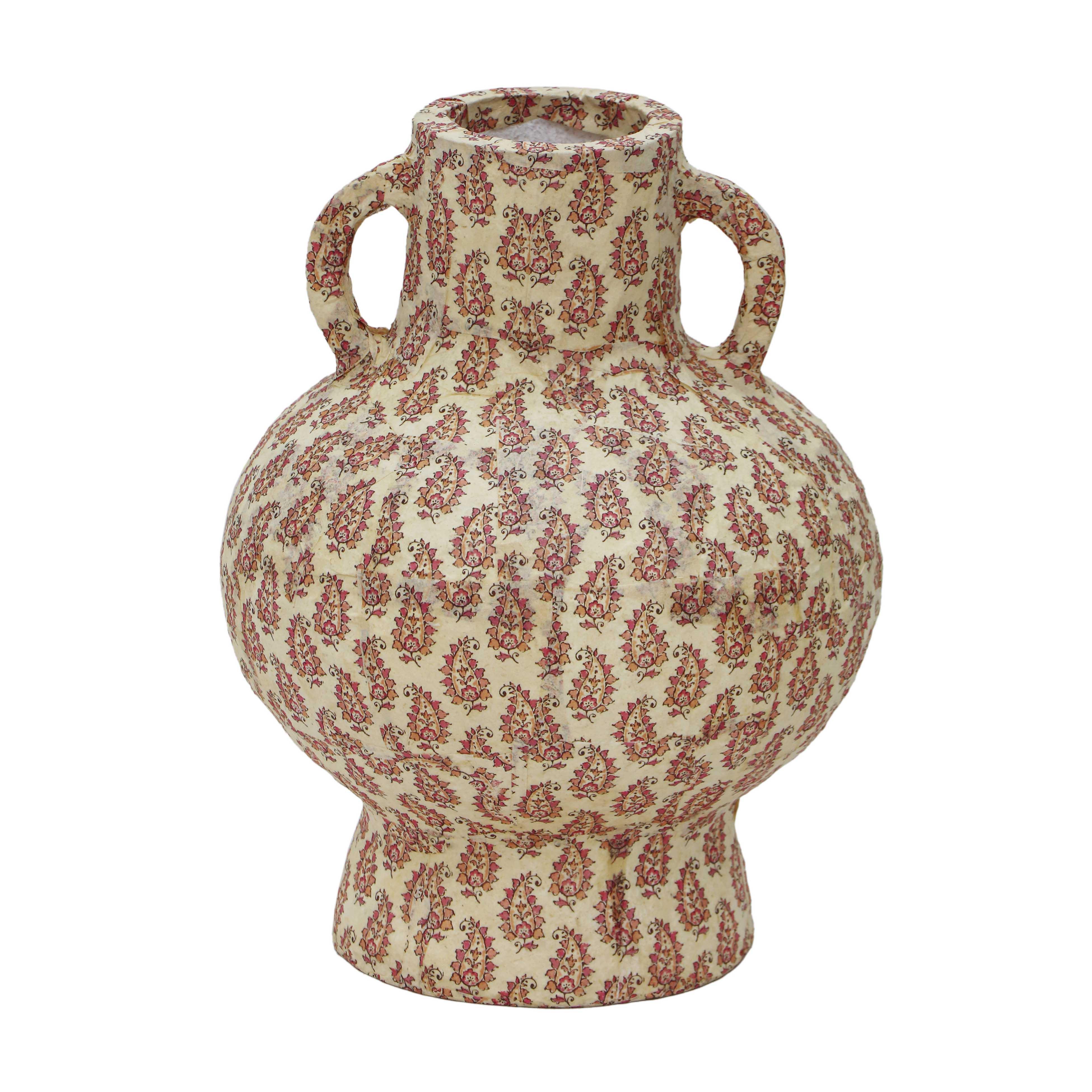 TOV Furniture Cotton Mache Peach Vase