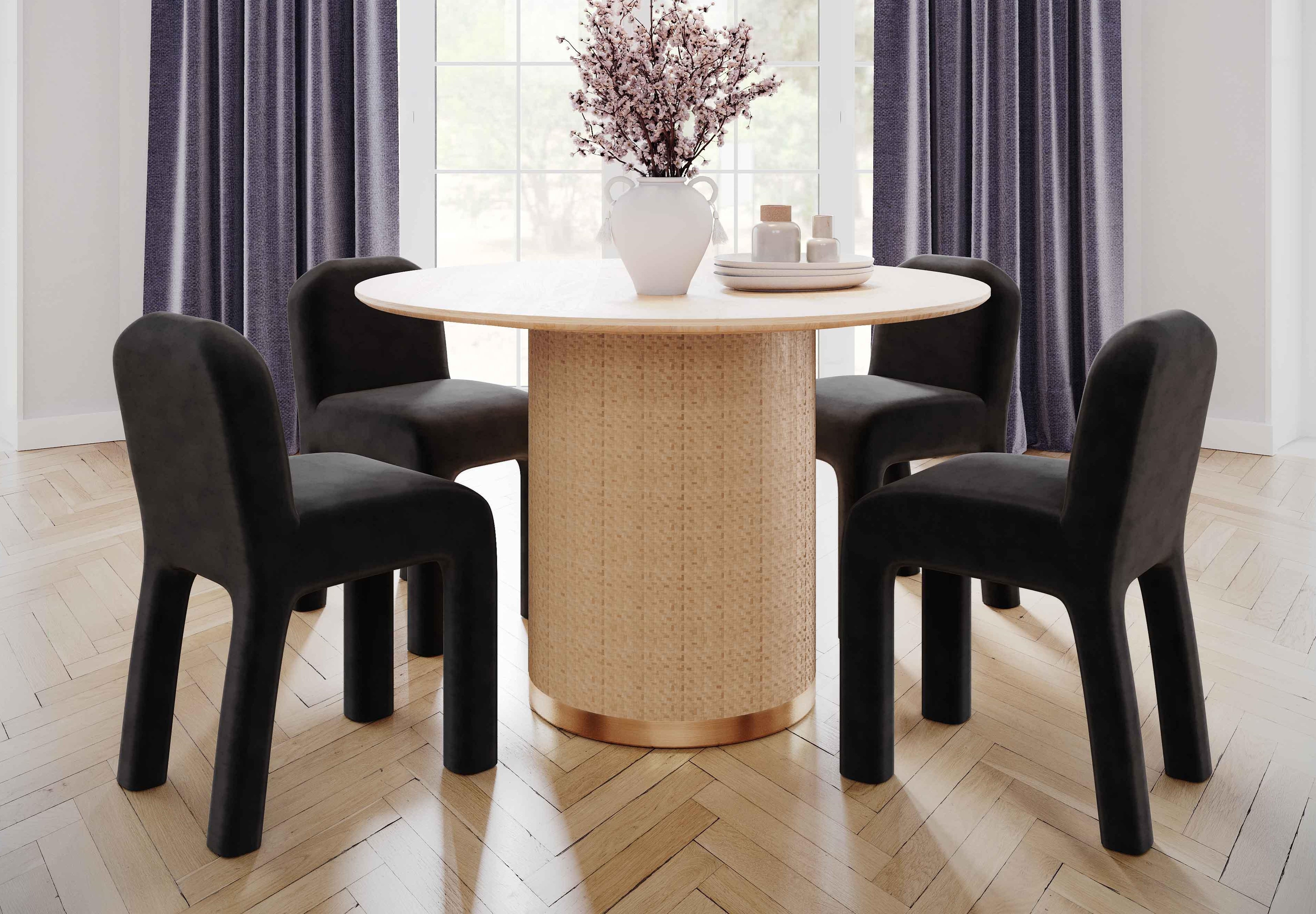 TOV Furniture Akiba Natural Black 5pc Dining Room Set