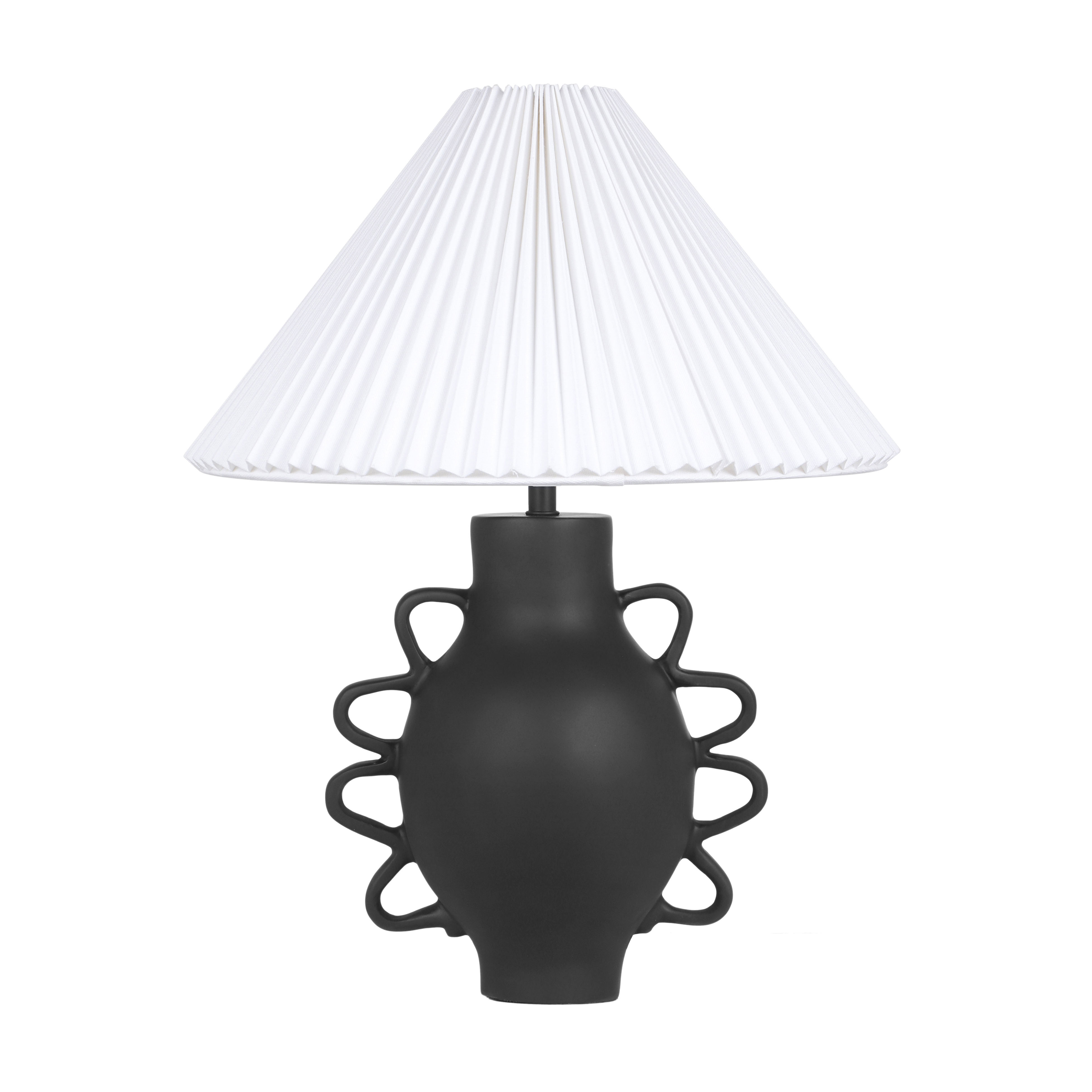 TOV Furniture Hazza Black Pleated Table Lamp