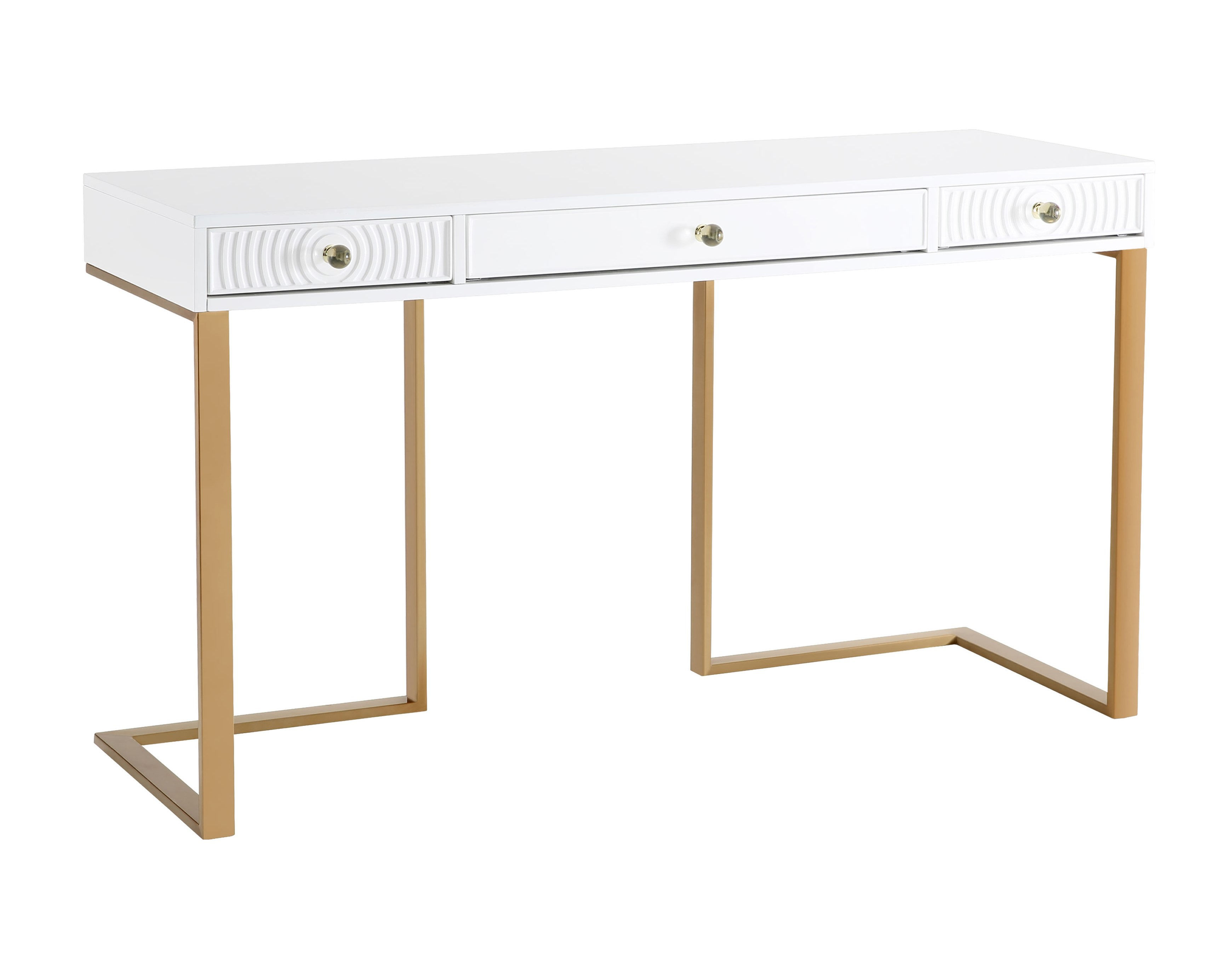 TOV Furniture Janie White Lacquer Desk