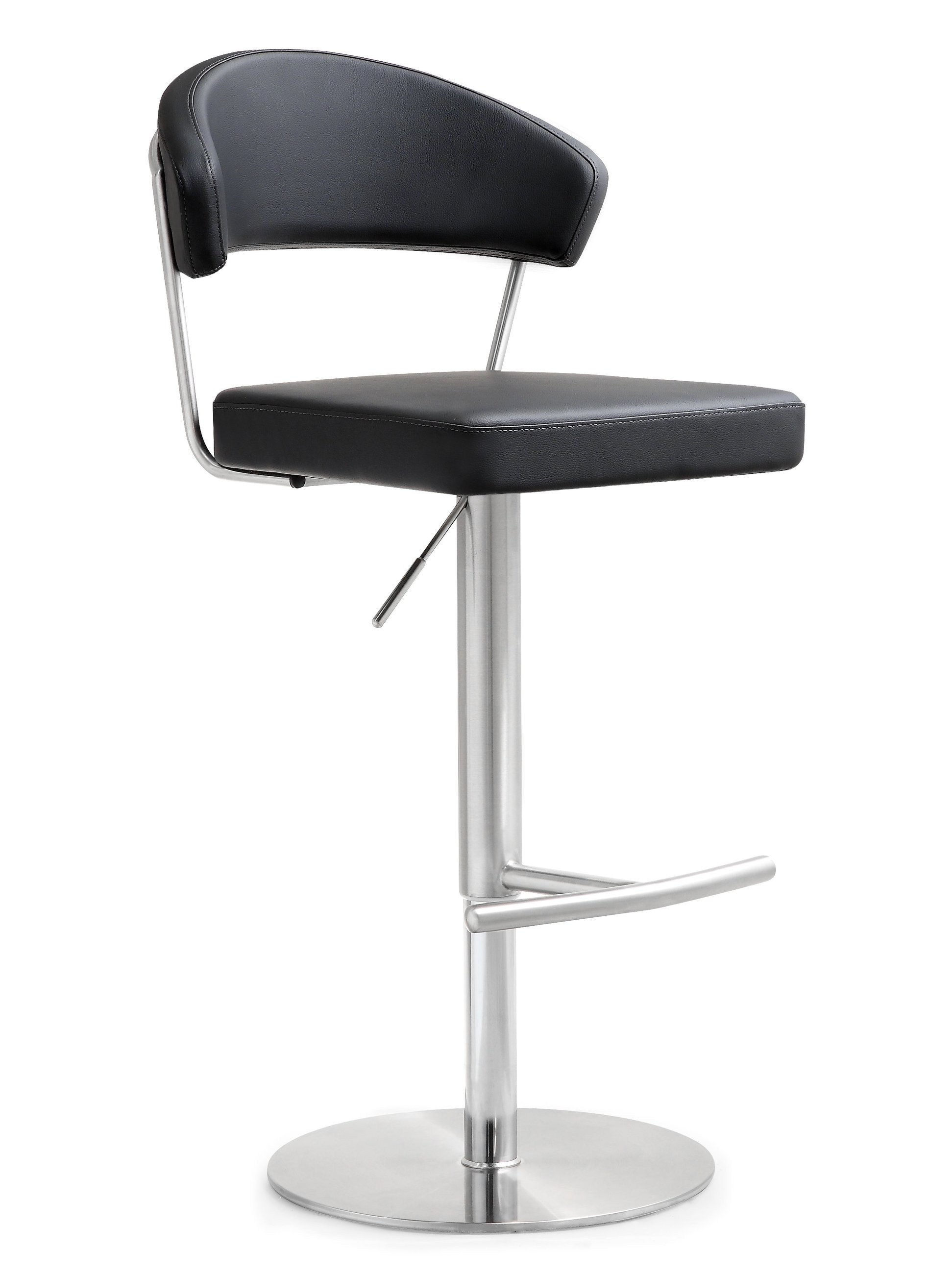 TOV Furniture Cosmo Black Stainless Steel Barstool