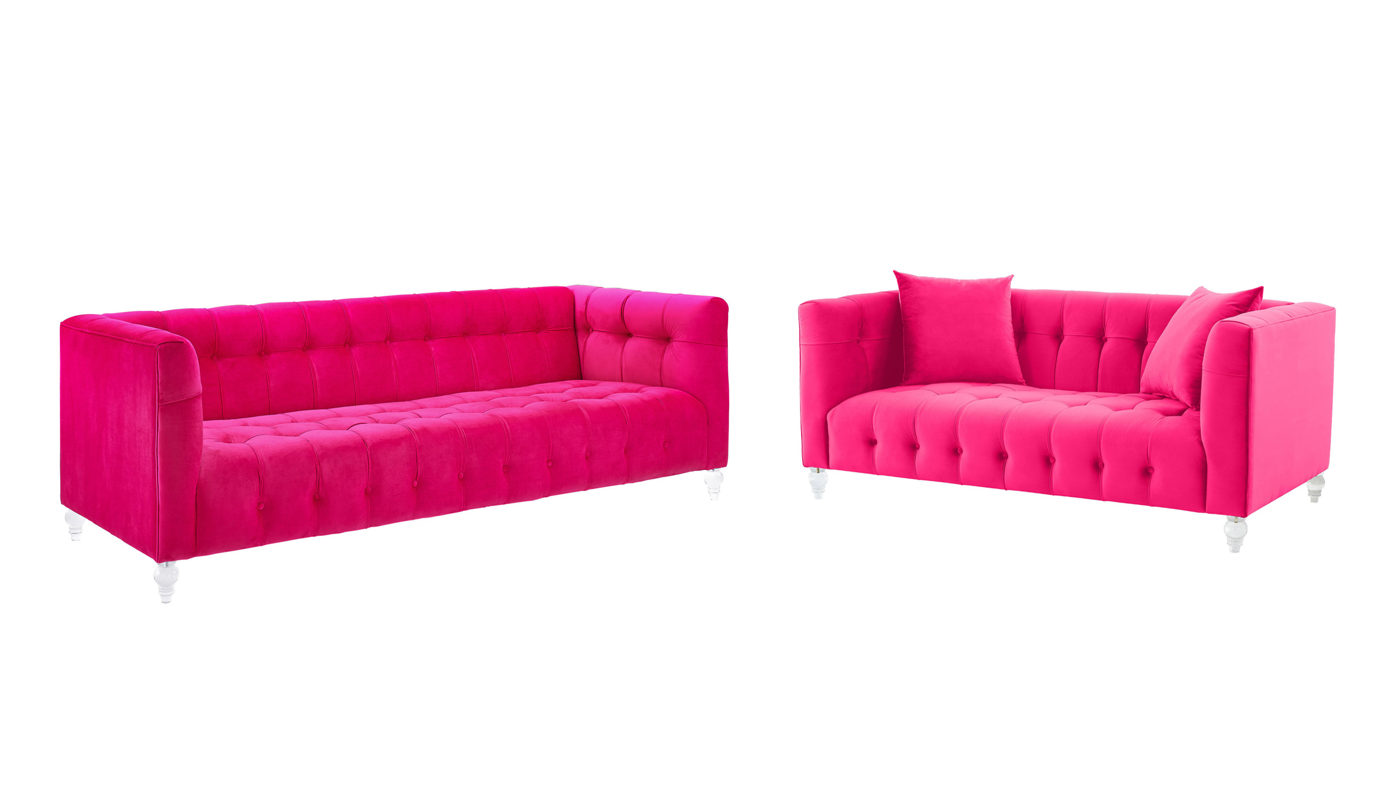 TOV Furniture Bea Pink 2pc Living Room Set