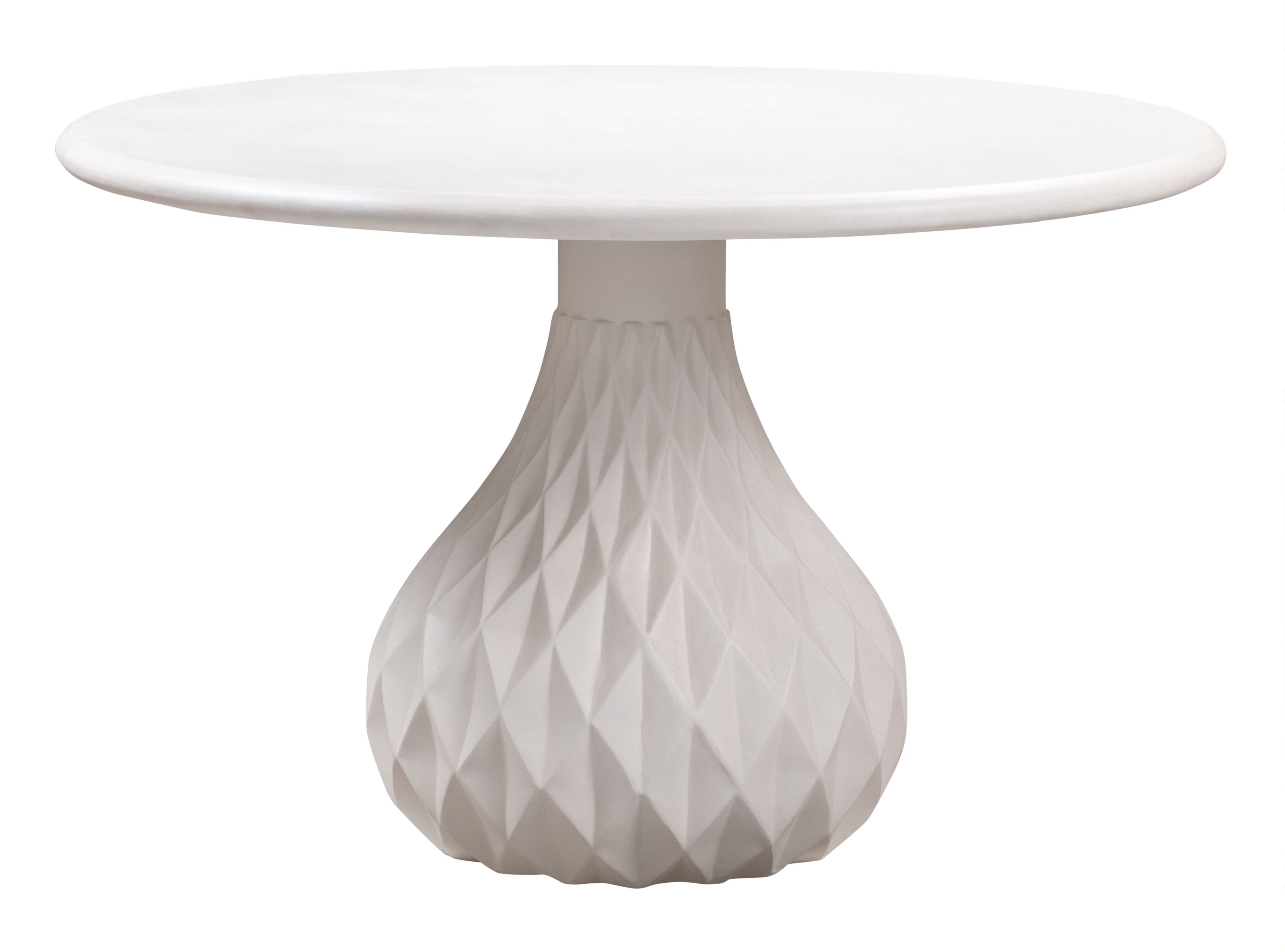 TOV Furniture Tulum Ivory Concrete Dining Table