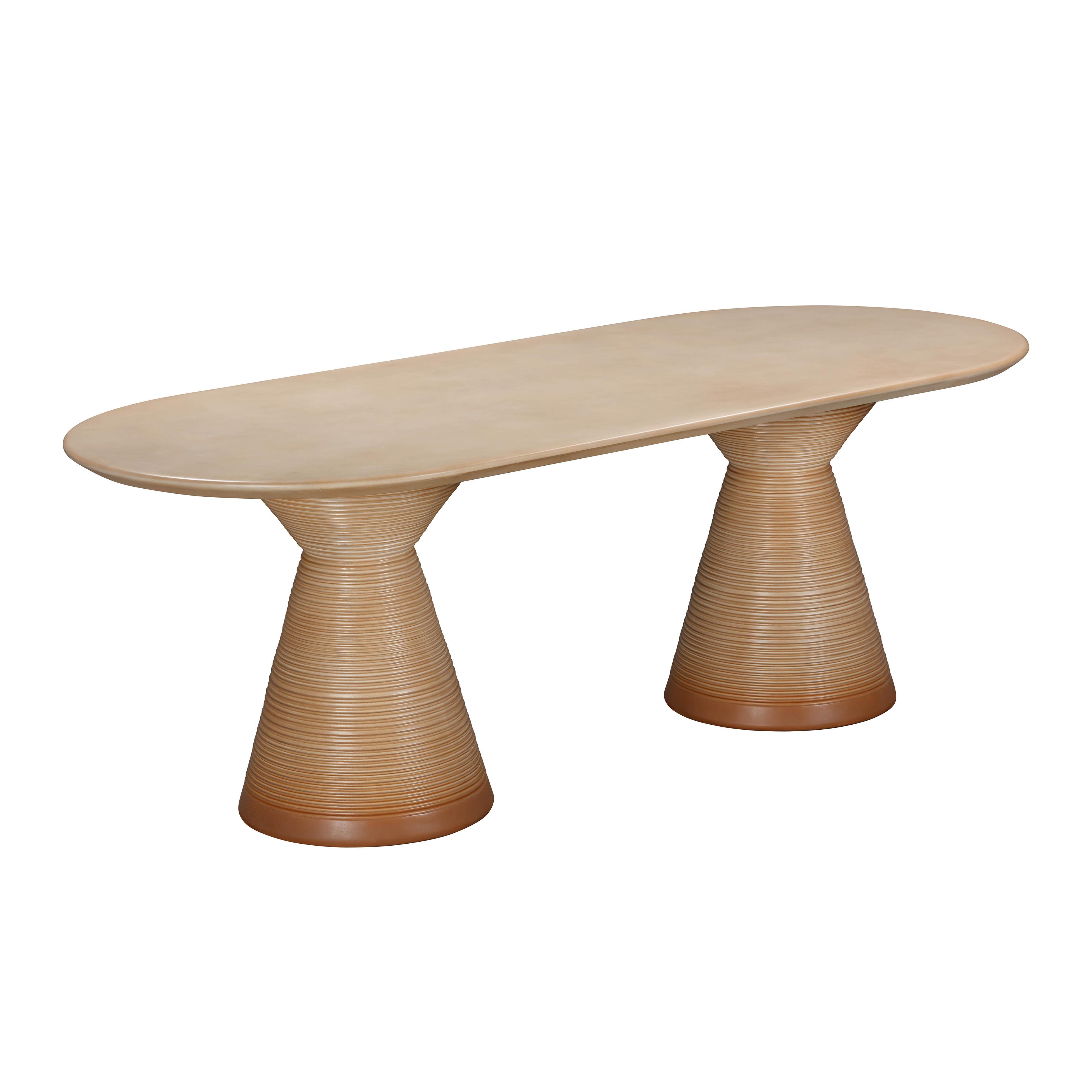 TOV Furniture Fassa Terracotta Outdoor Oval Dining Table