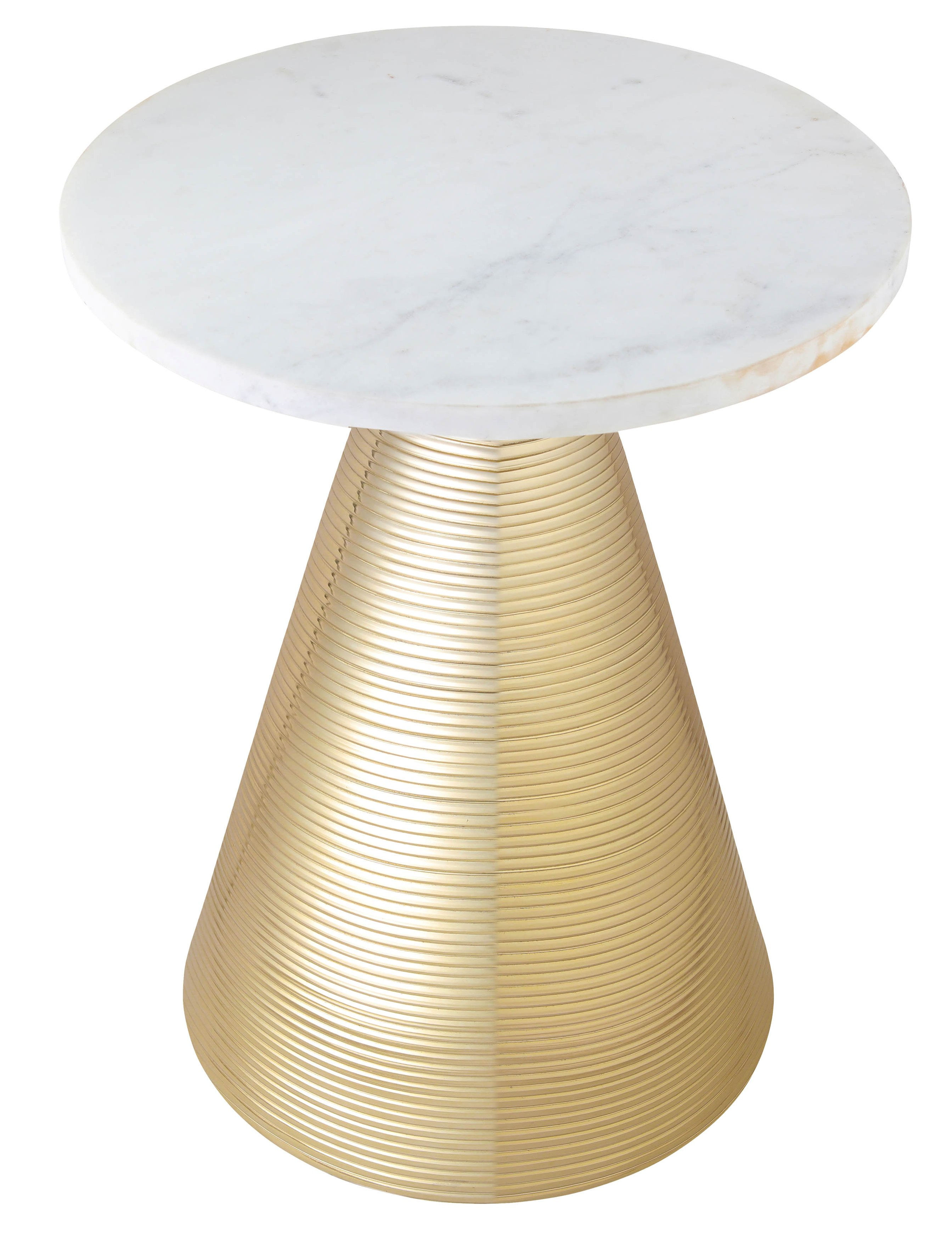 TOV Furniture Tempo White Gold Side Table