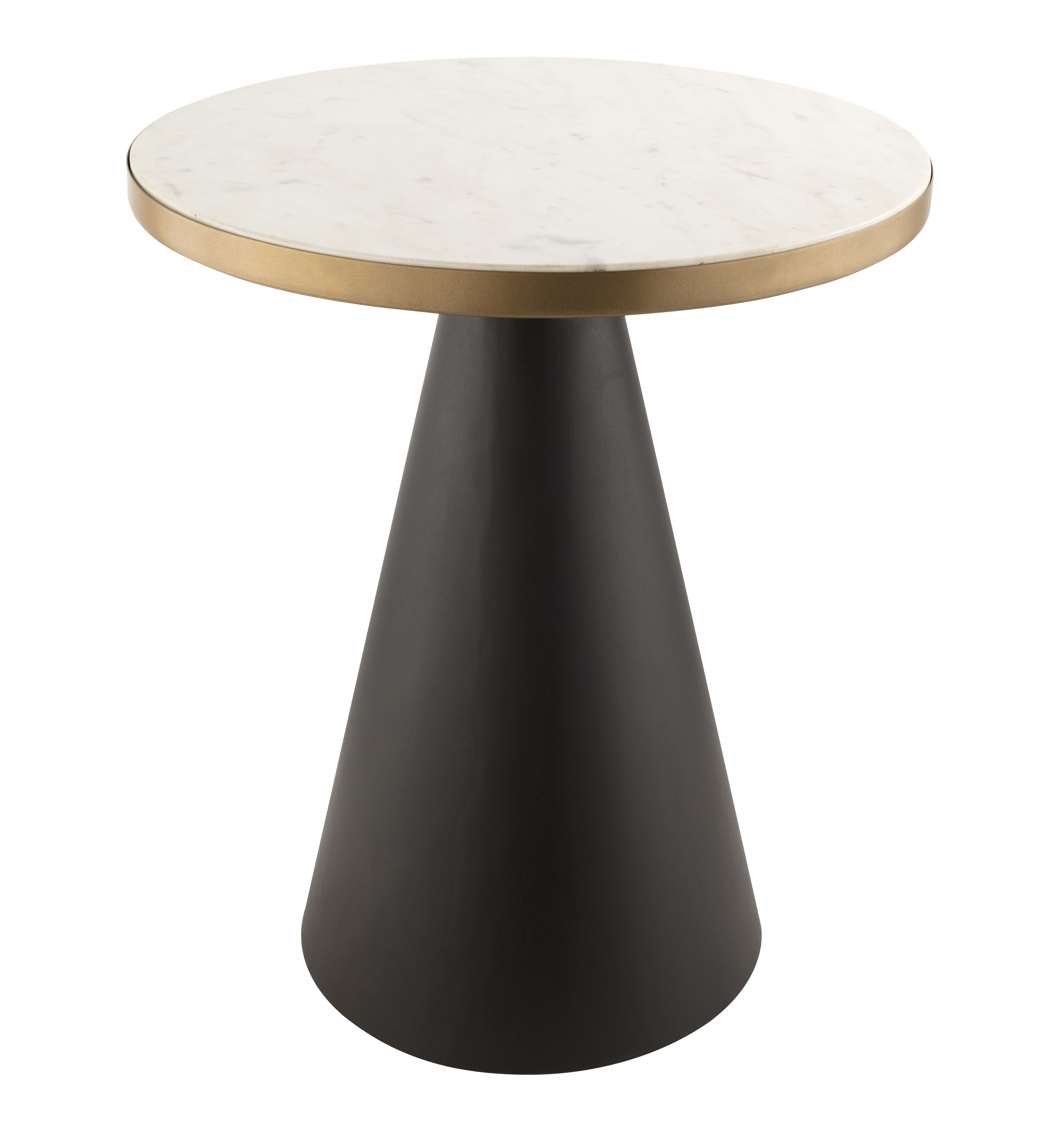 TOV Furniture Richard White Black Side Table