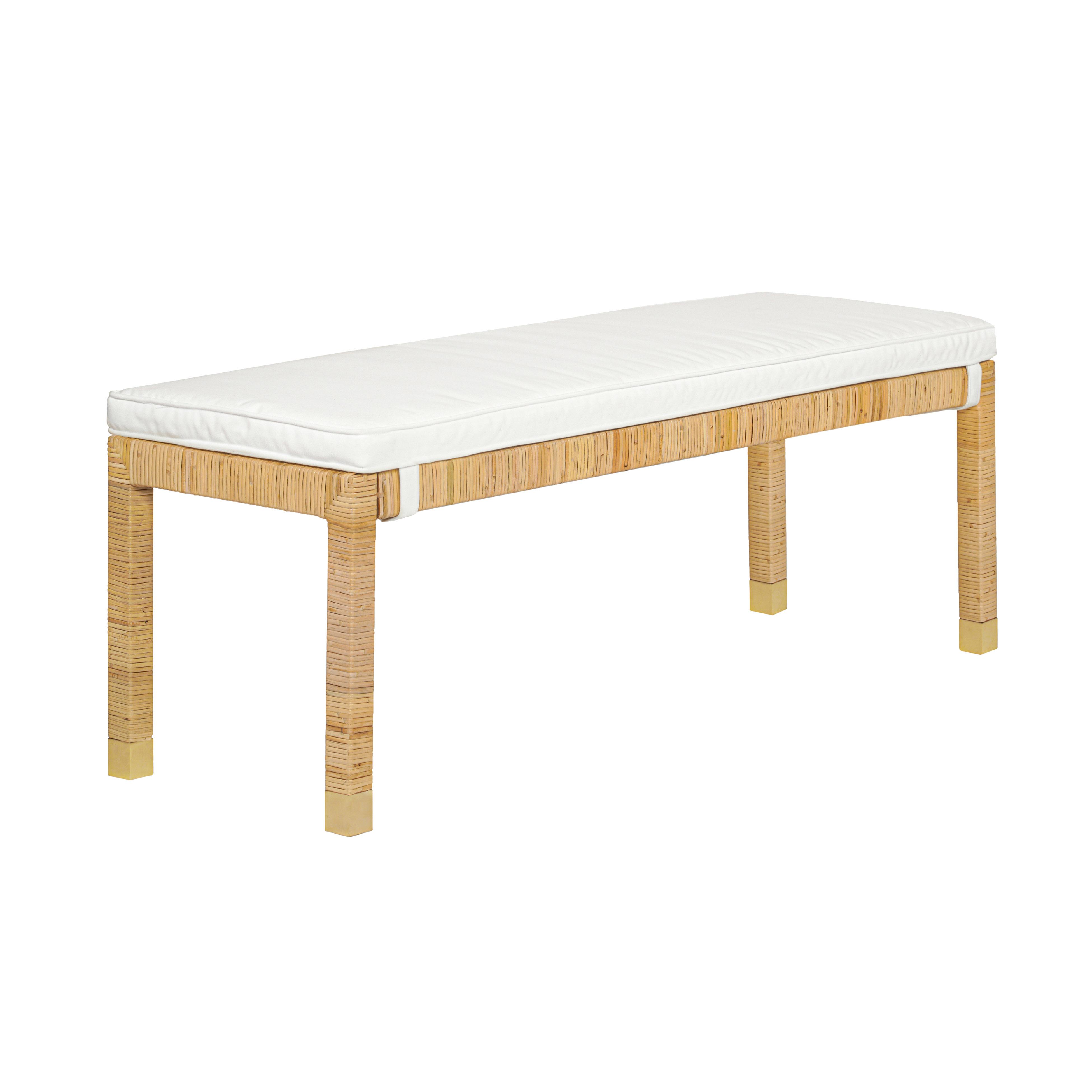 TOV Furniture Amara Natural Woven Rattan Bench