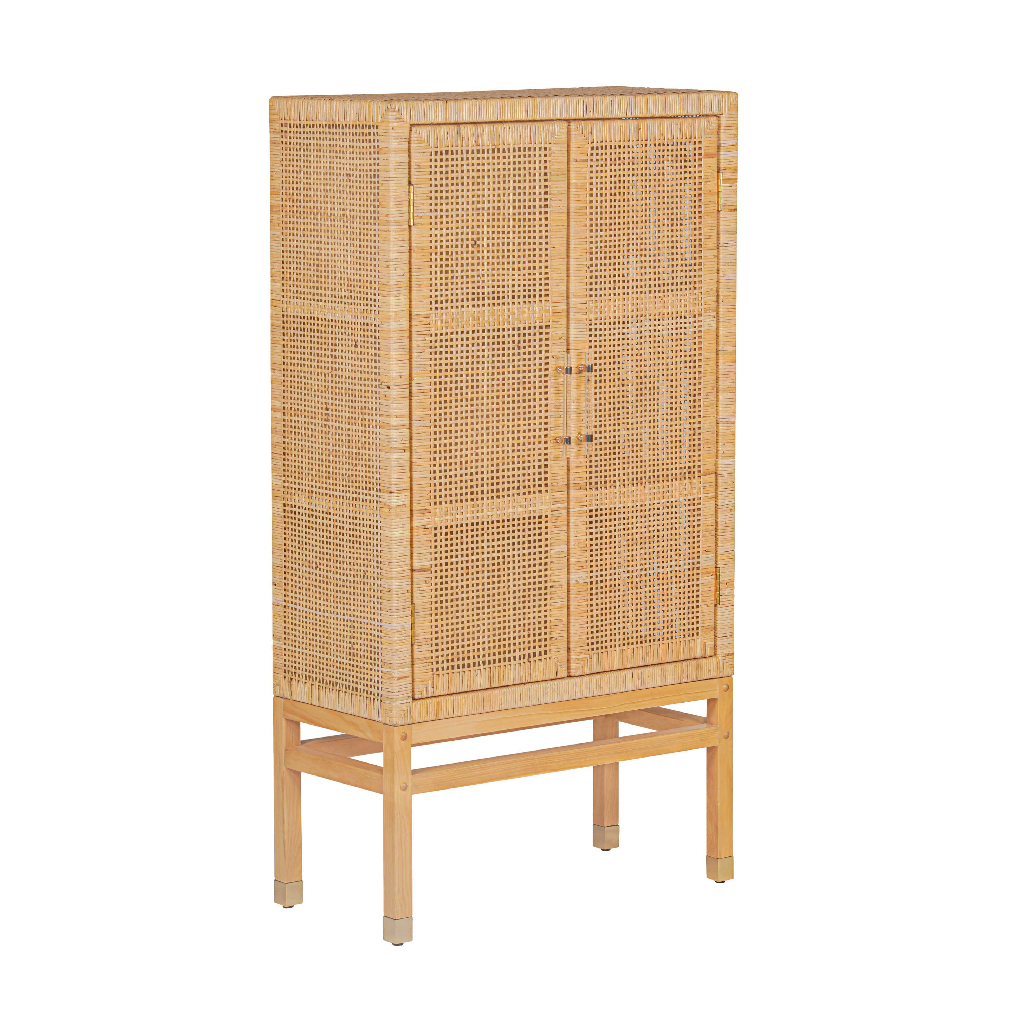 TOV Furniture Amara Natural Woven Rattan Cabinet