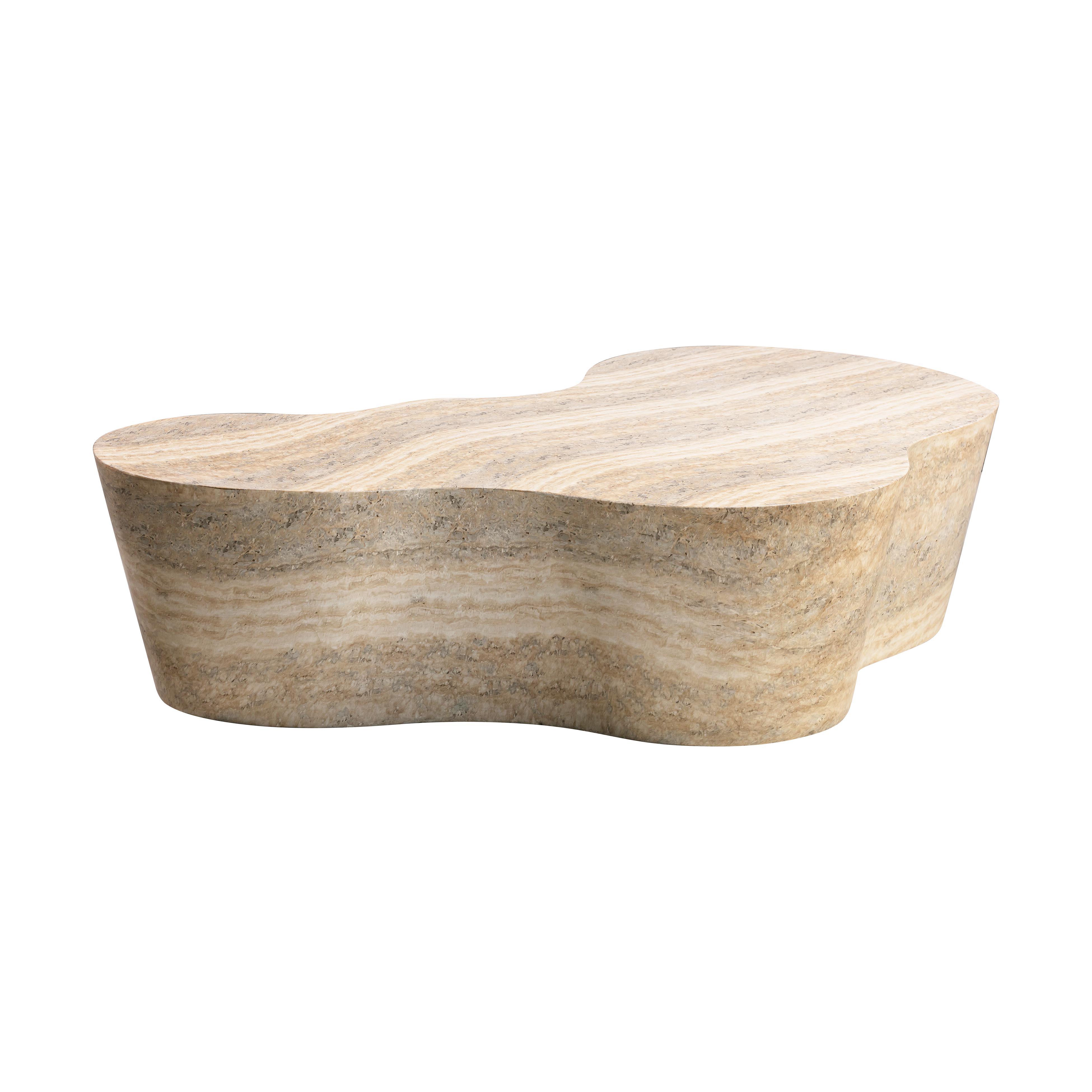 TOV Furniture Slab Faux Travertine Coffee Table